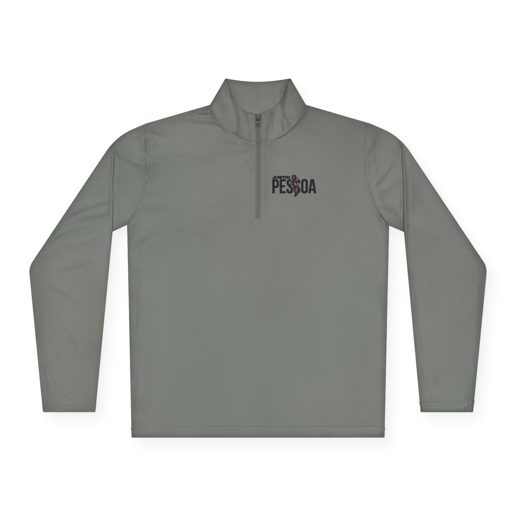 Q-Zip Pullover — character_player_name in Grey