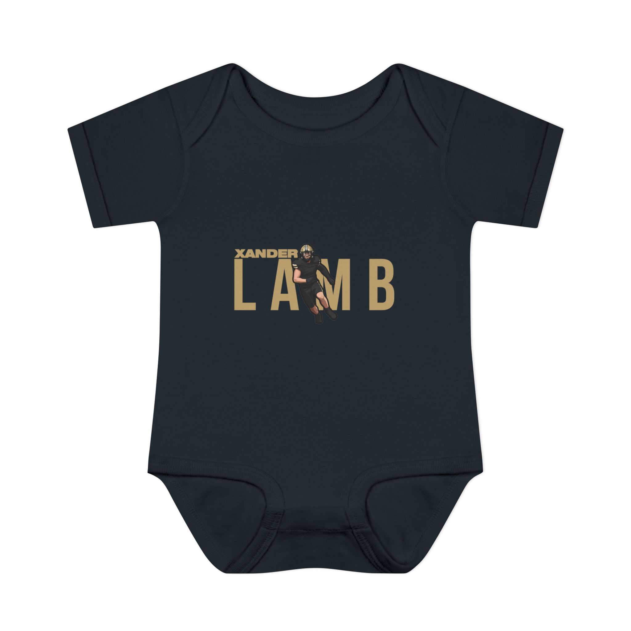 Baby Onesie — character_player_name in Black