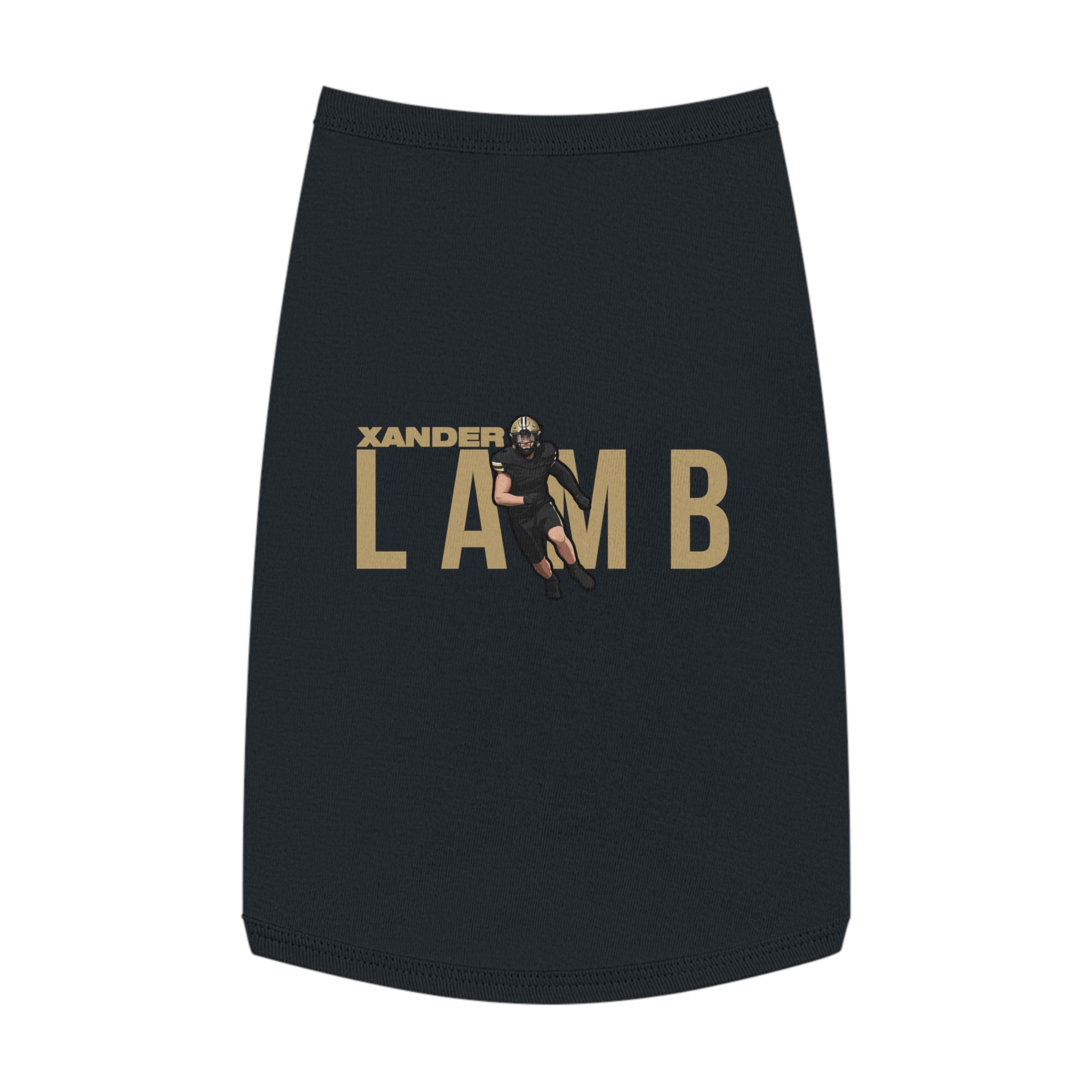 Pet Tank Top — character_player_name in Black