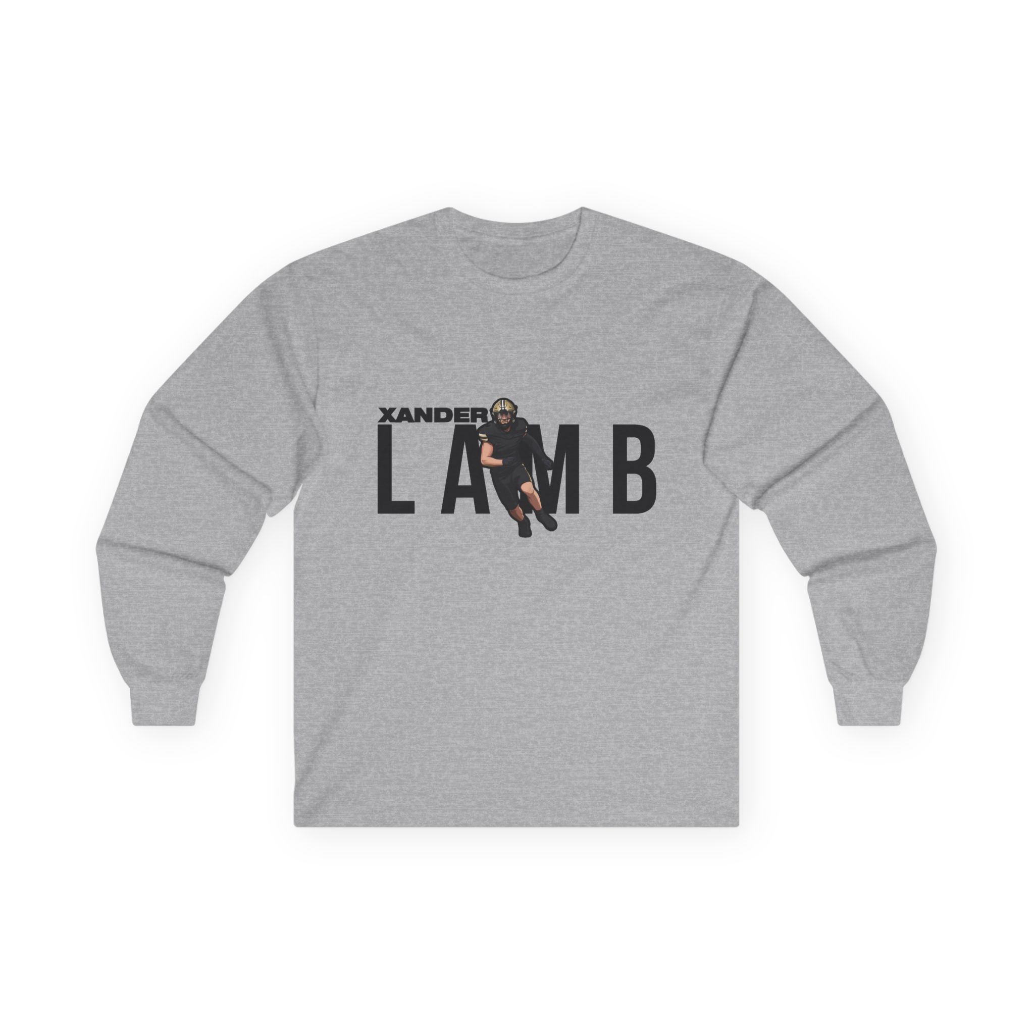 Long Sleeve Tee — character_player_name in Grey
