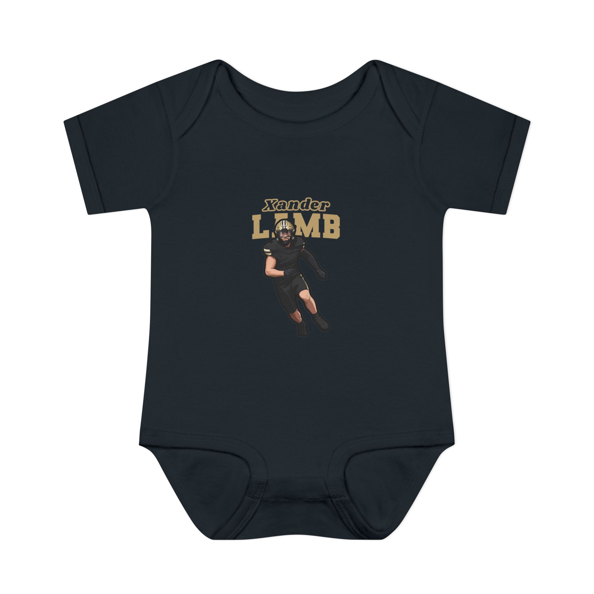 Baby Onesie — character_name_arch in Black