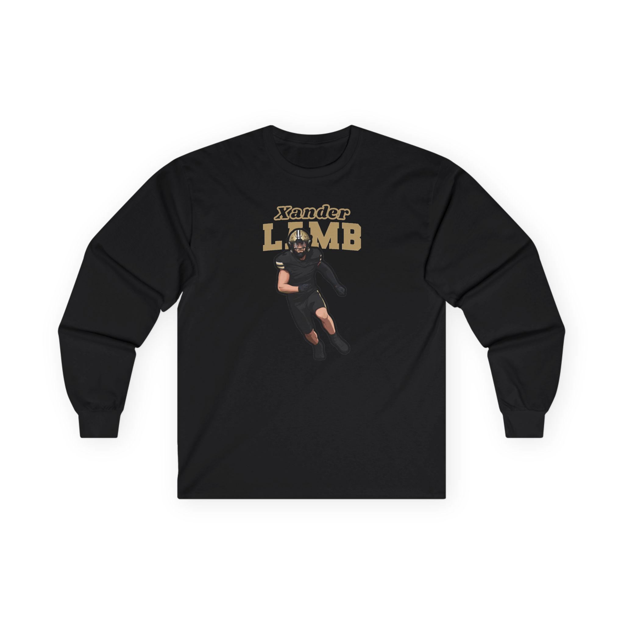 Long Sleeve Tee — character_name_arch in Black