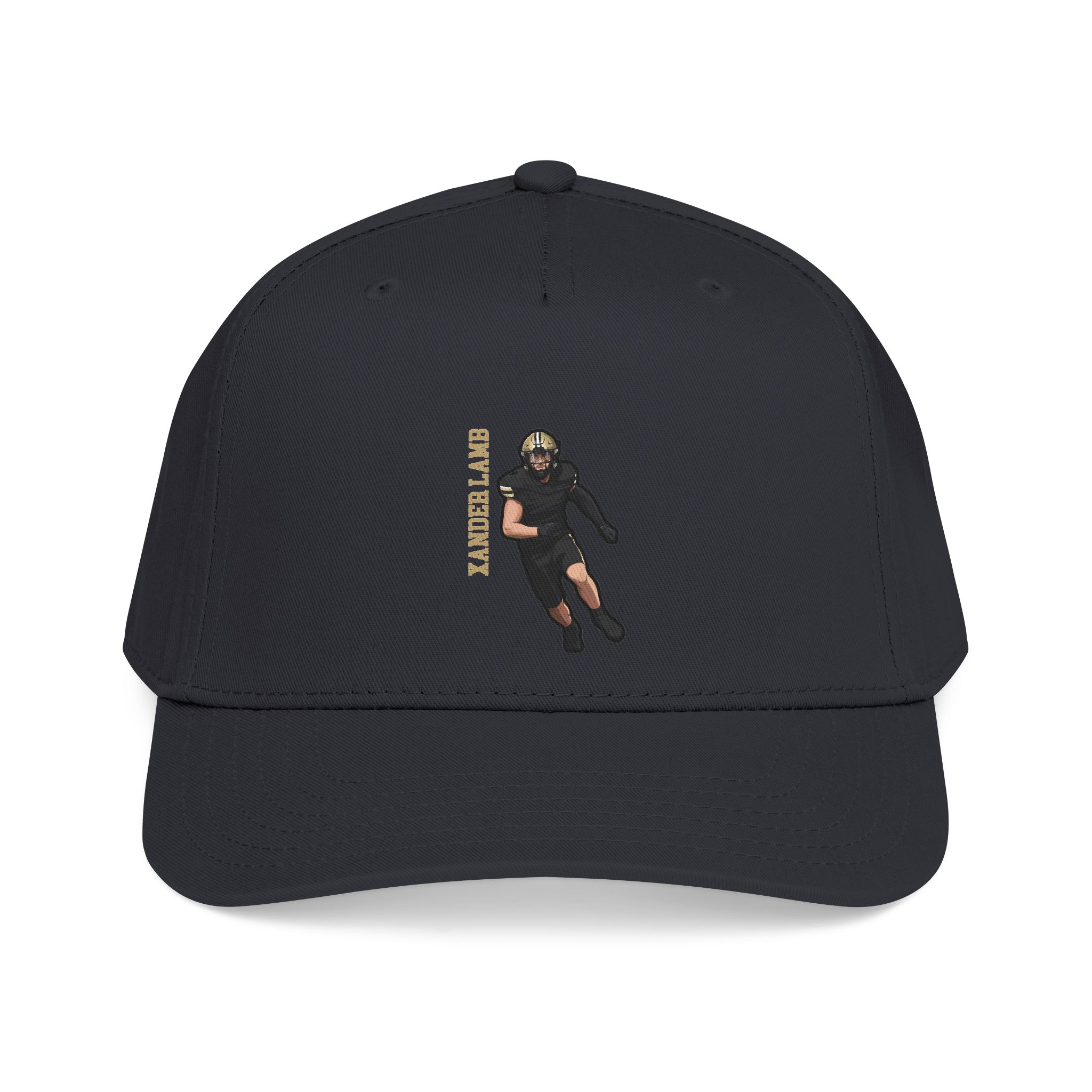 Baseball Cap — character_name_vertical in Black
