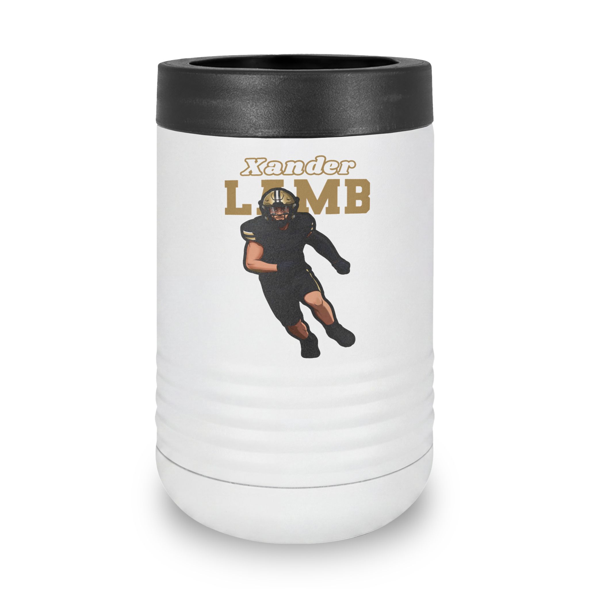 Stainless Can Cooler — character_name_arch in White