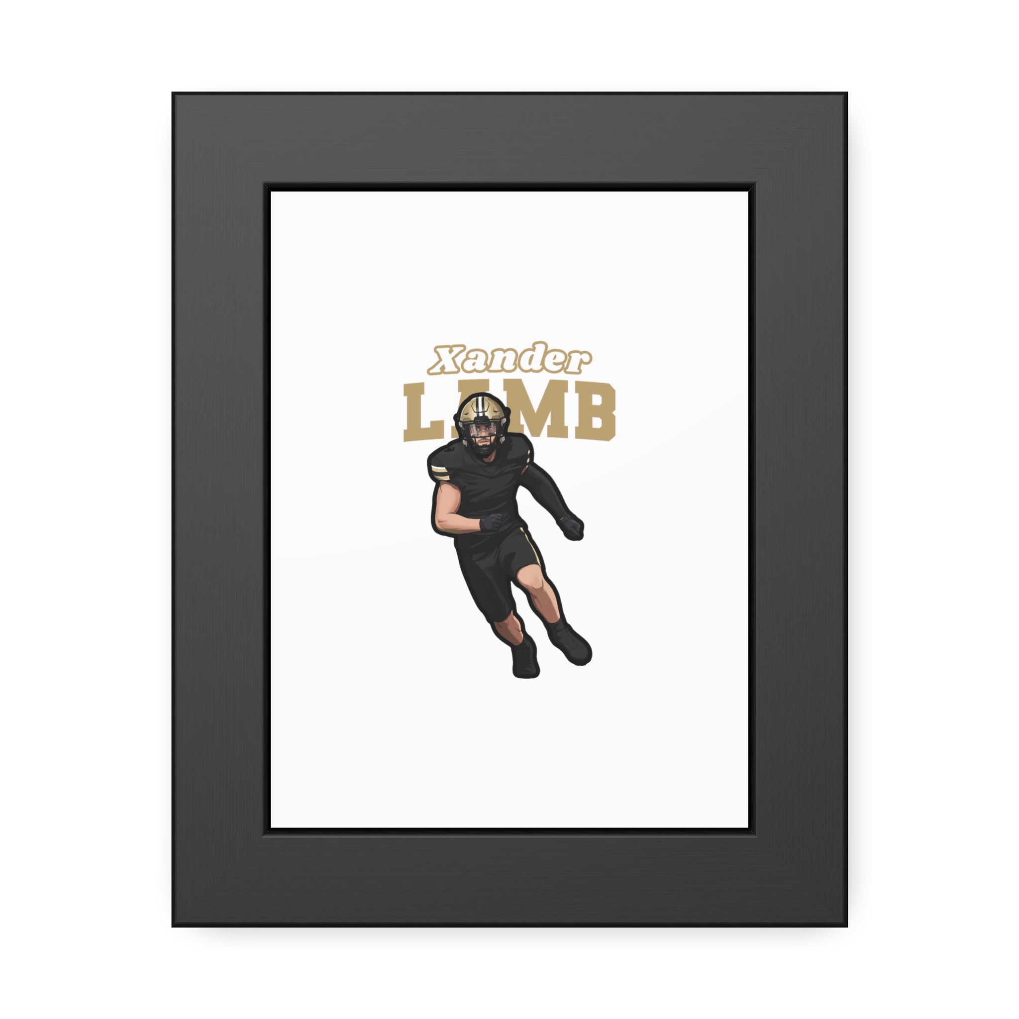 Framed Poster — character_name_arch in Black