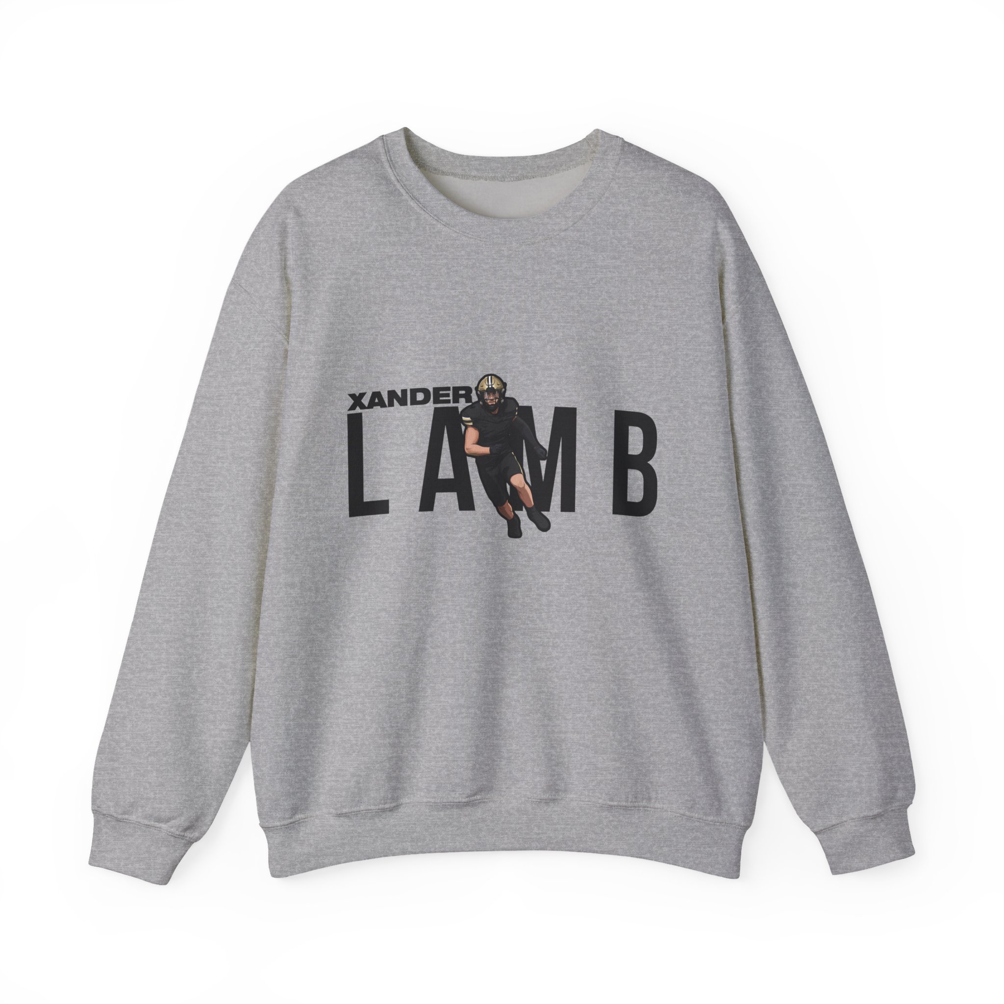 Crewneck Sweatshirt — character_player_name in Grey