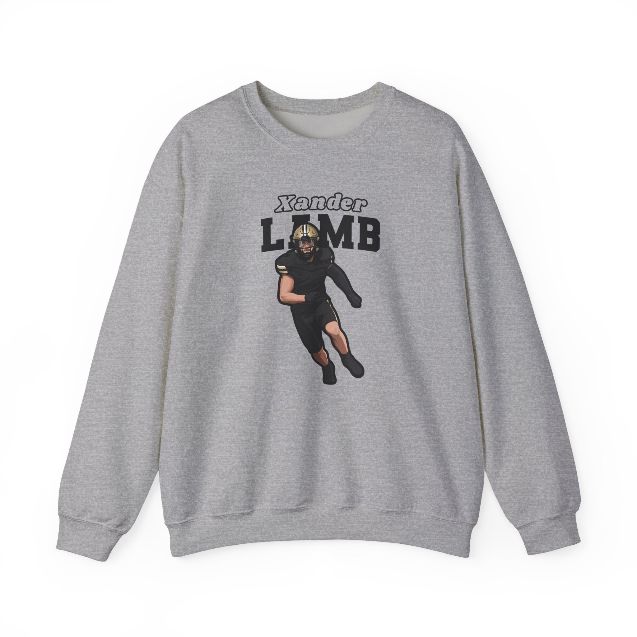 Crewneck Sweatshirt — character_name_arch in Grey