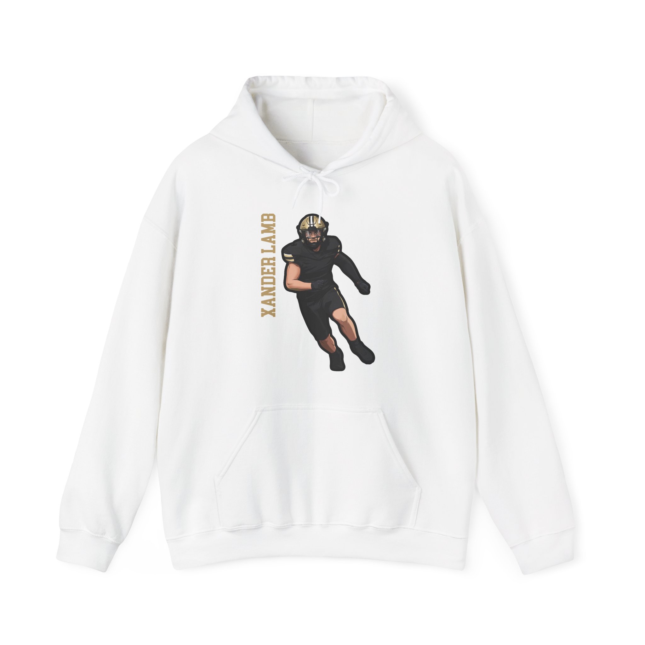 Hoodie — character_name_vertical in White