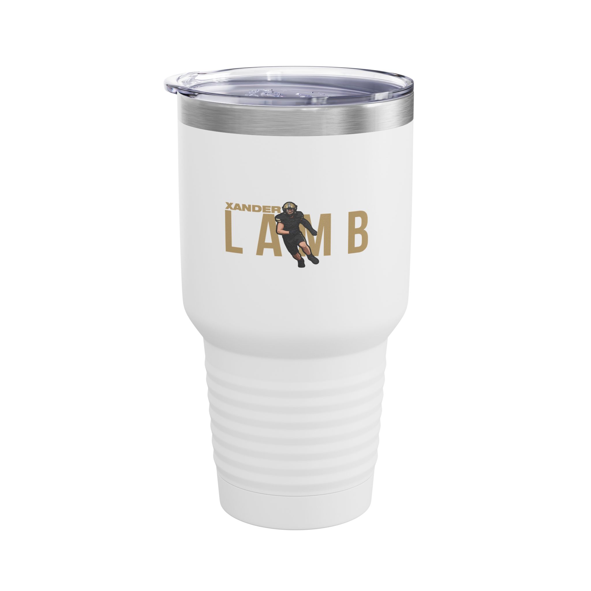 30oz Tumbler — character_player_name in White