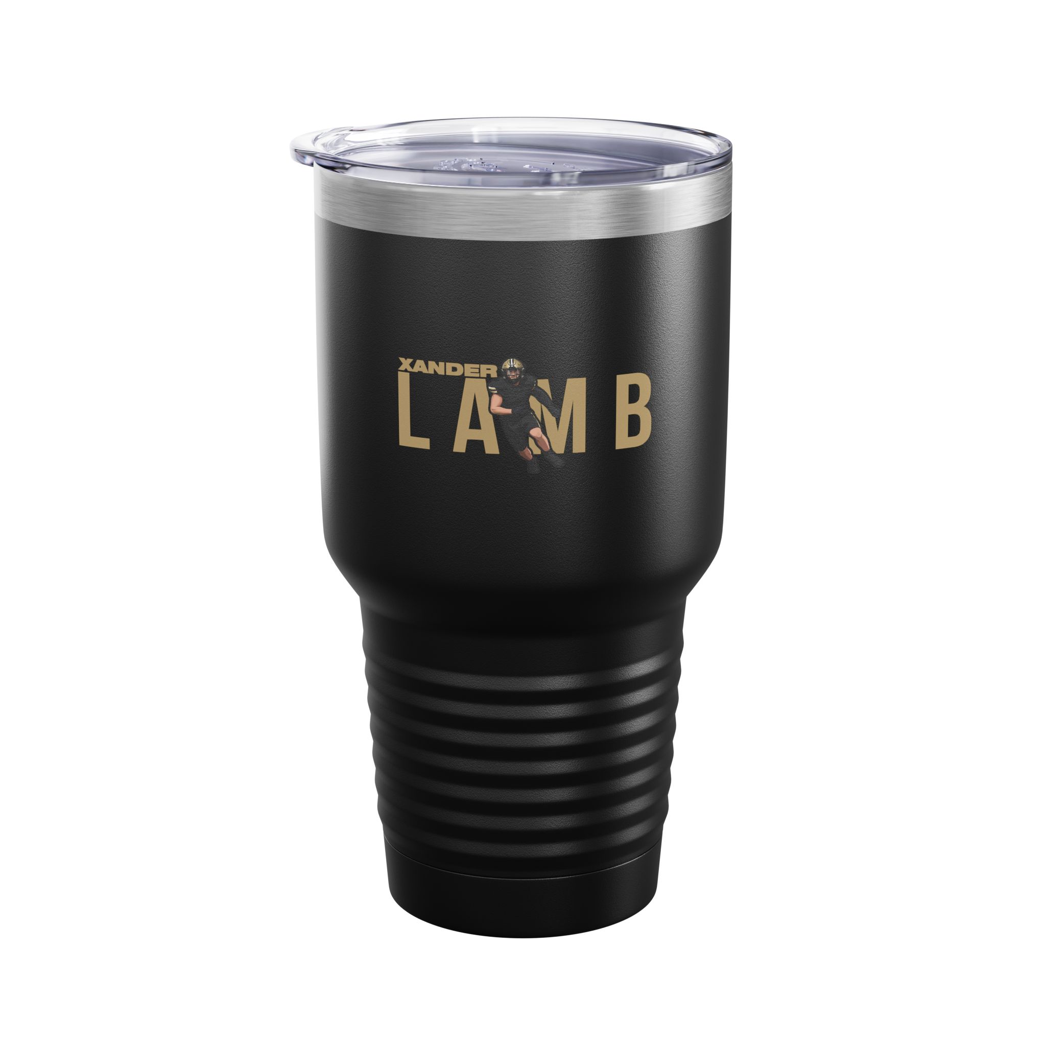 30oz Tumbler — character_player_name in Black