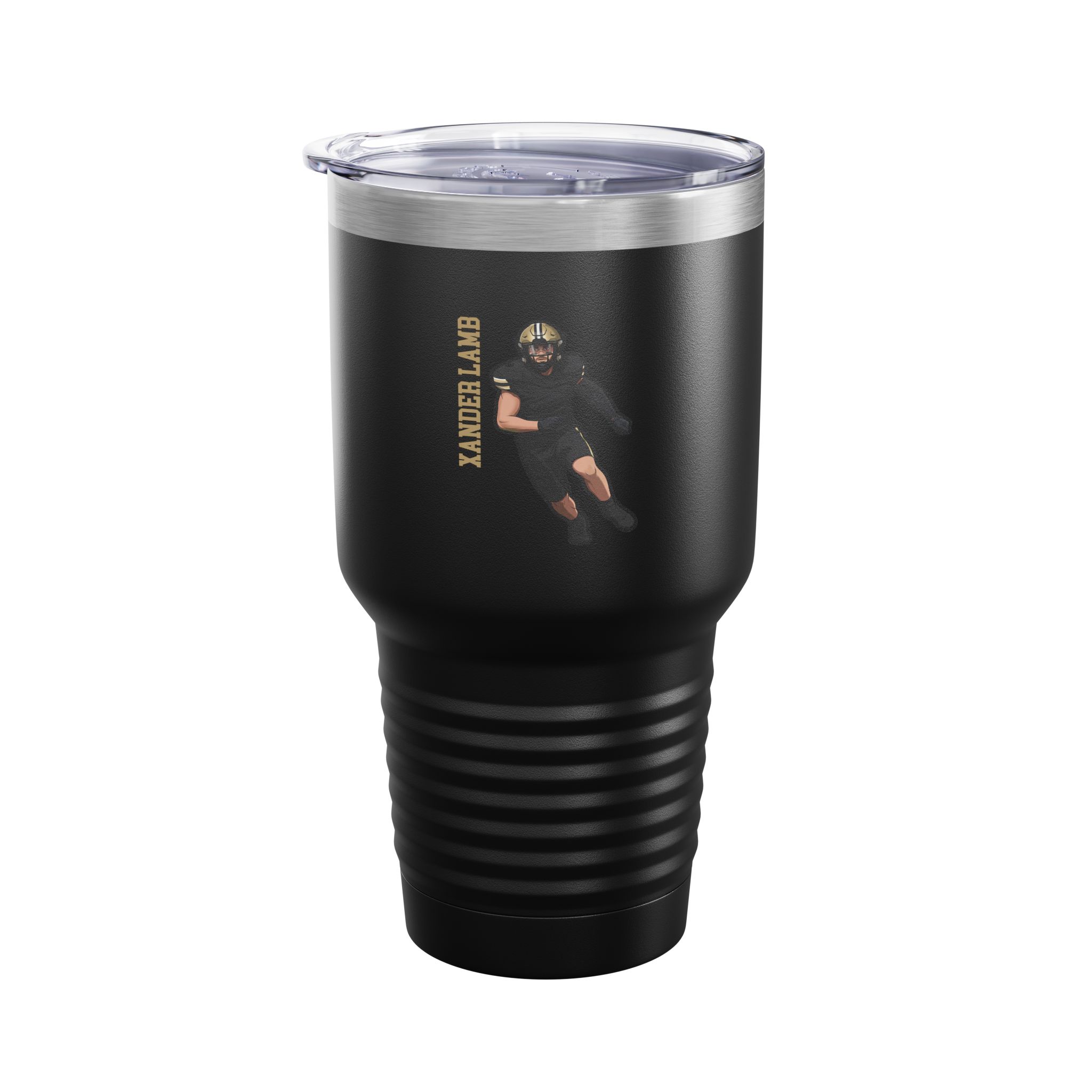 30oz Tumbler — character_name_vertical in Black