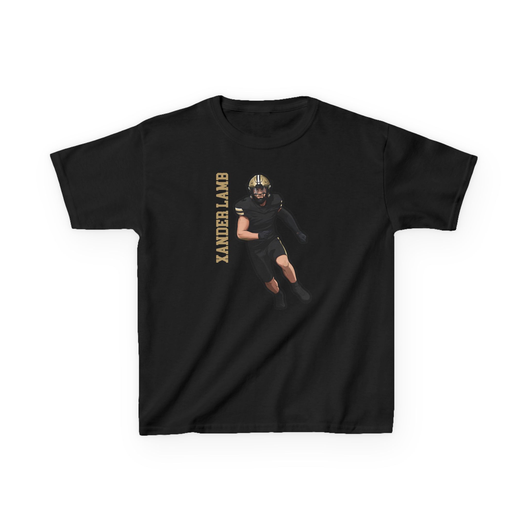 Youth Tee — character_name_vertical in Black
