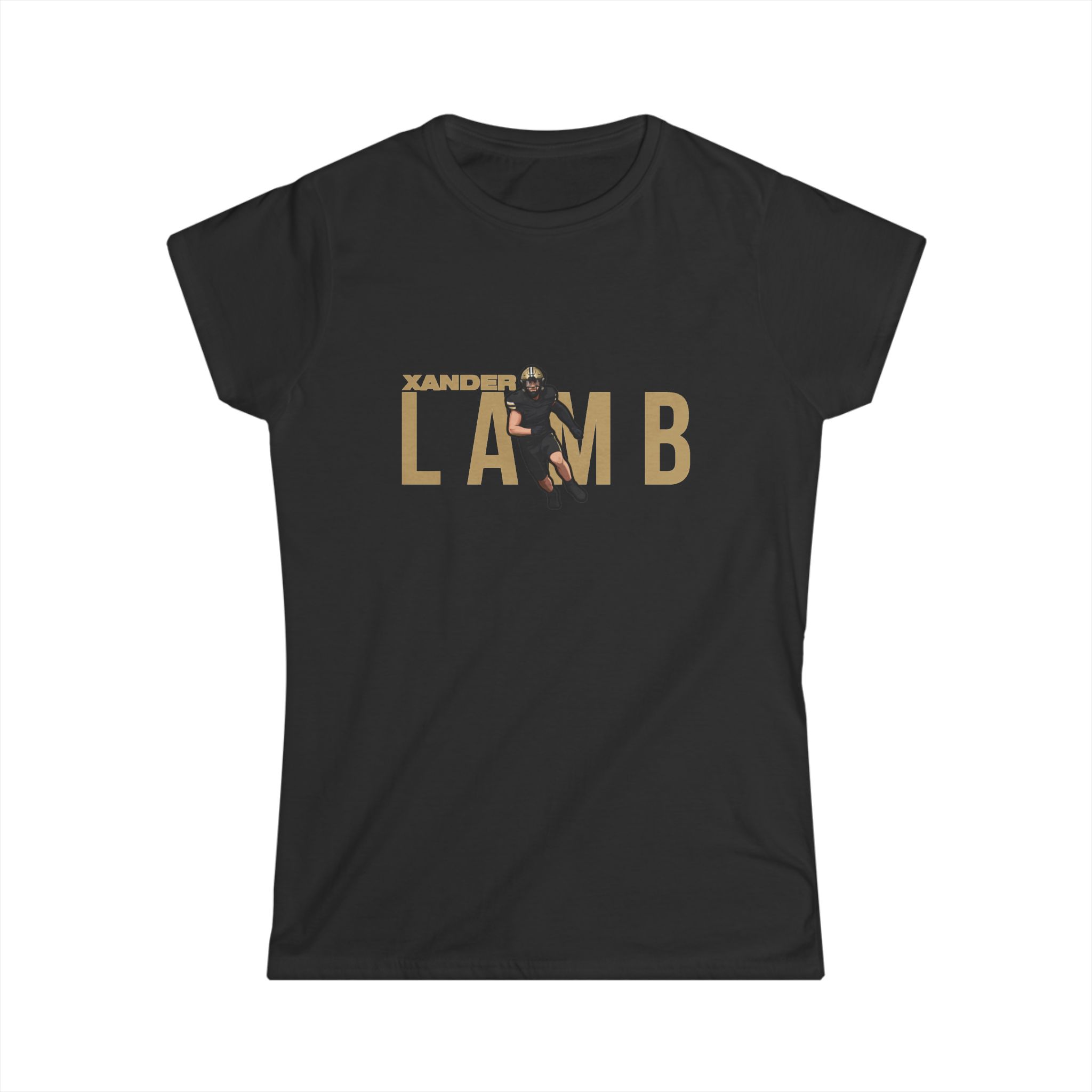 Women's Softstyle Tee — character_player_name in Black