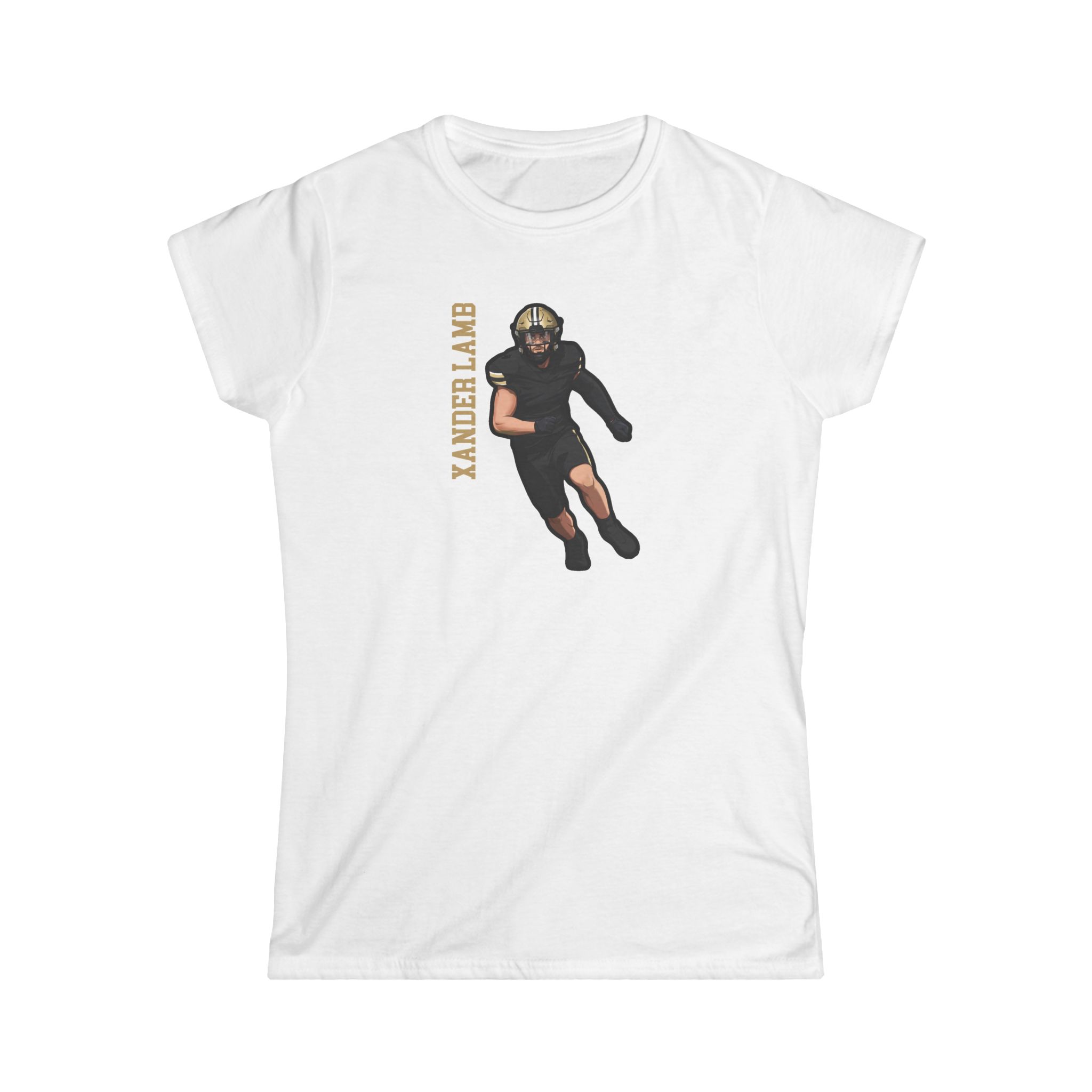 Women's Softstyle Tee — character_name_vertical in White