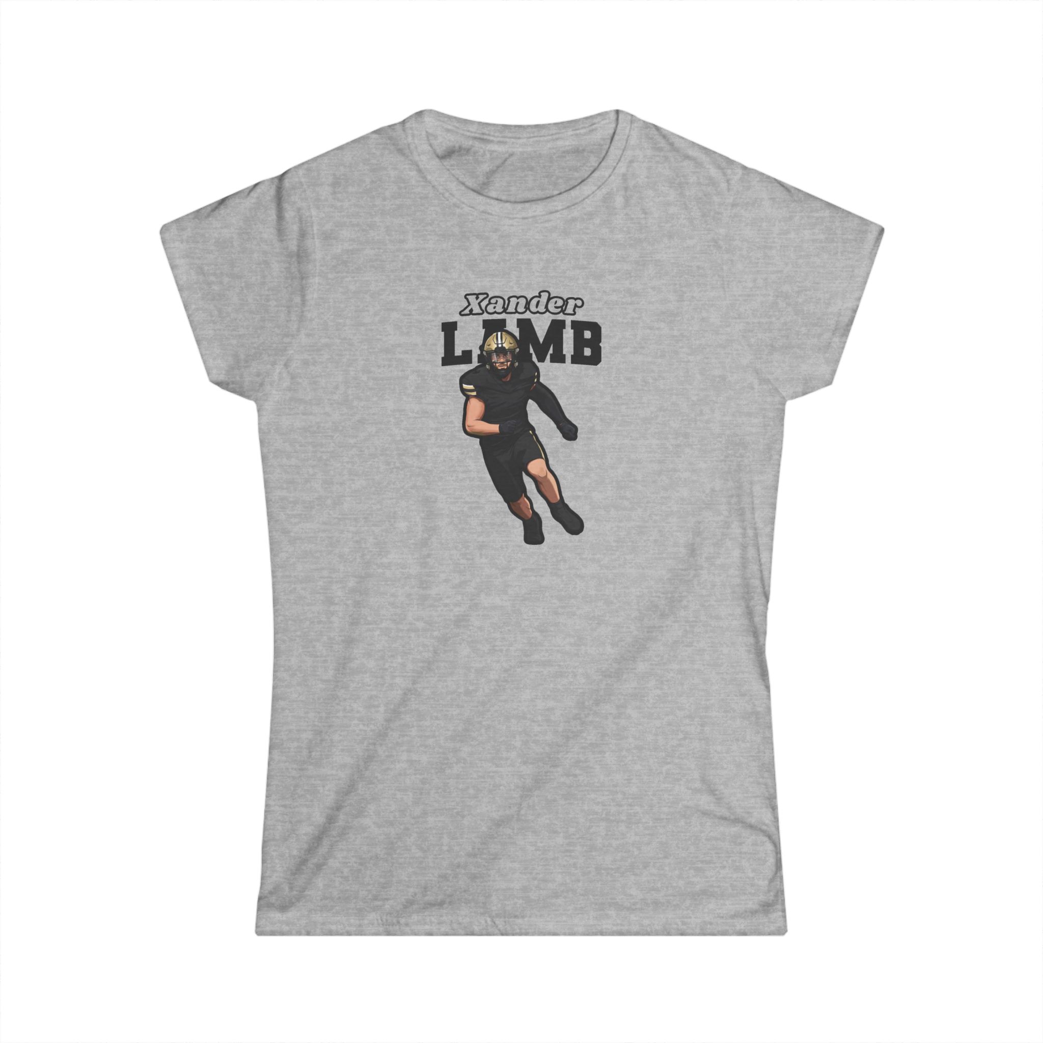 Women's Softstyle Tee — character_name_arch in Grey