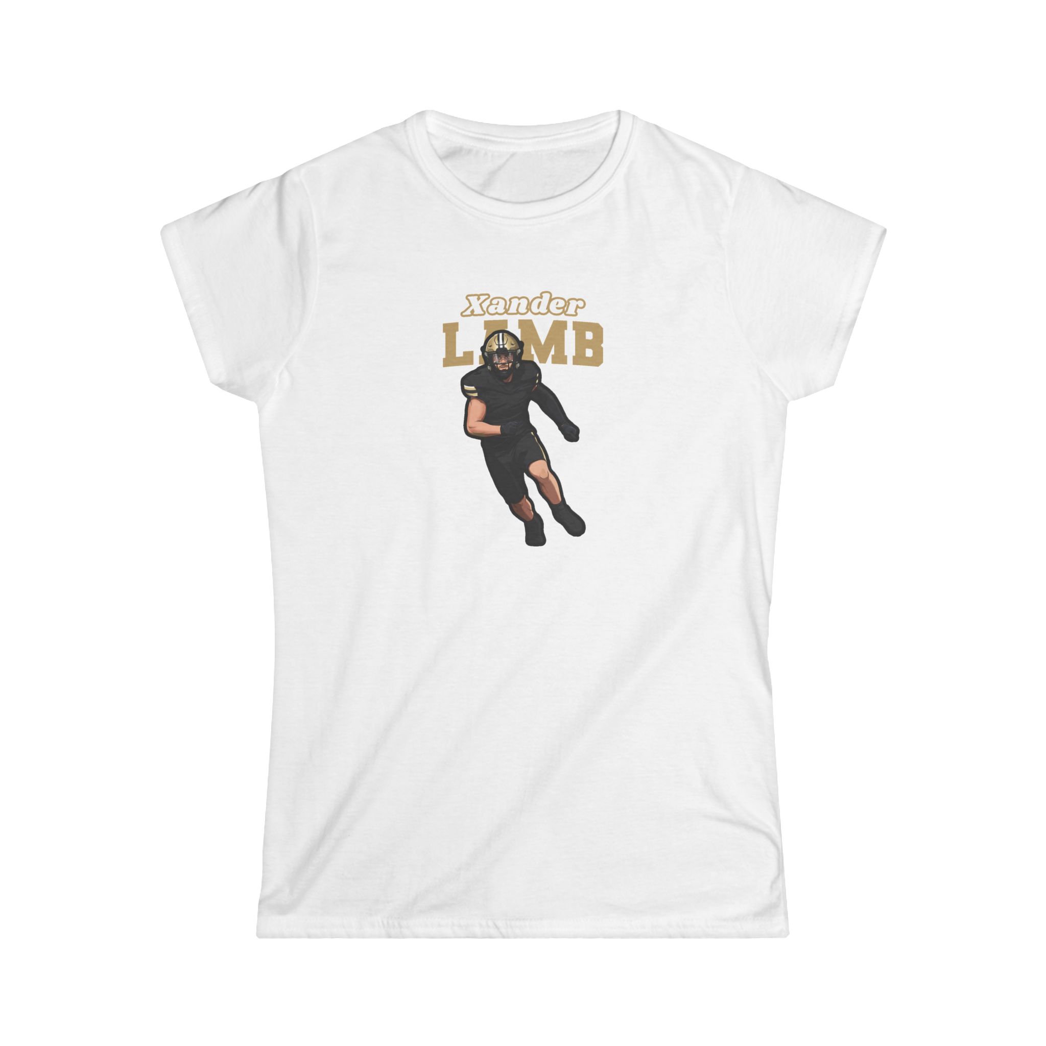Women's Softstyle Tee — character_name_arch in White