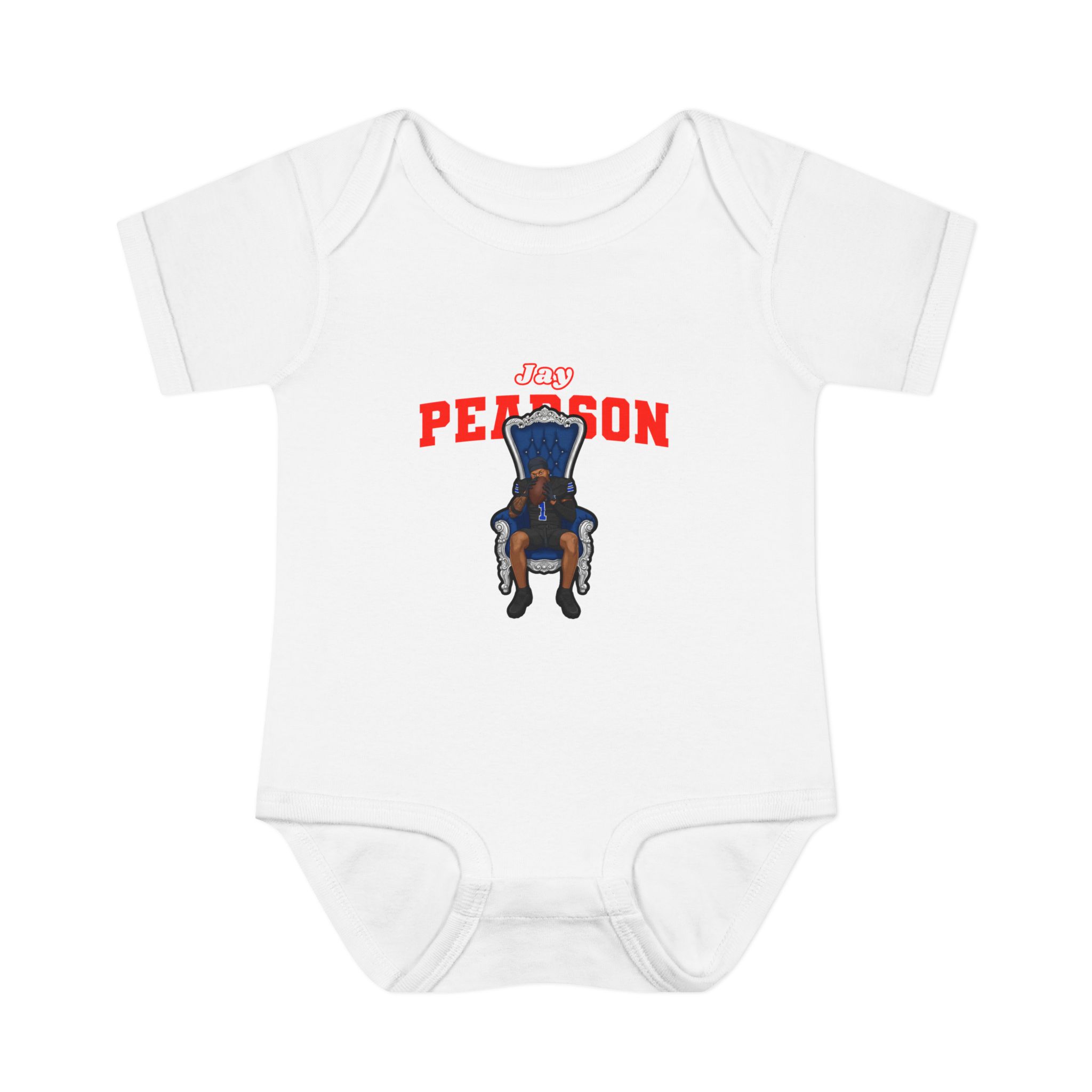 Baby Onesie — character_name_arch in White