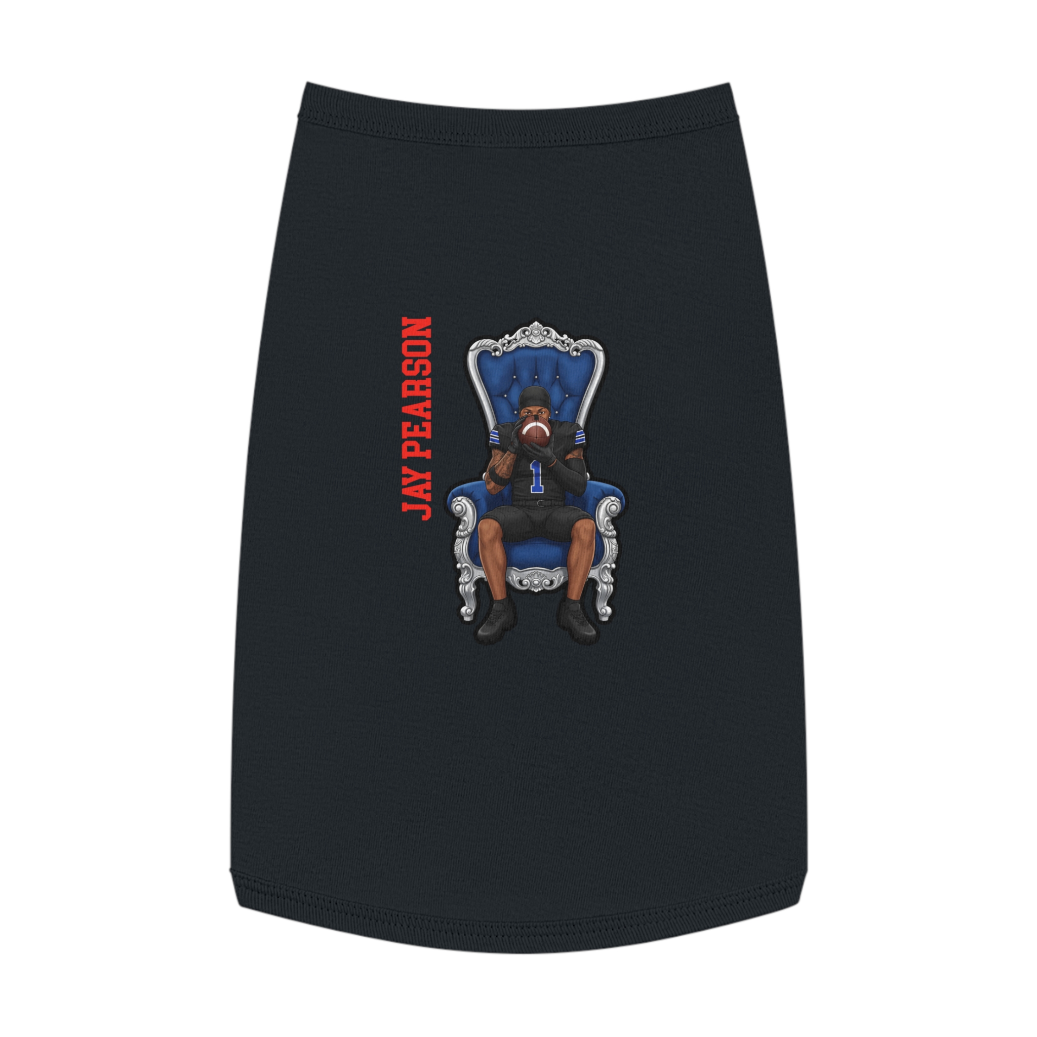 Pet Tank Top — character_name_vertical in Black