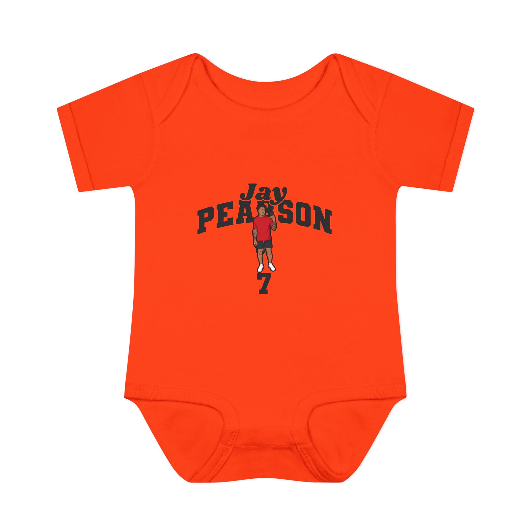 Baby Onesie — character_signature_arch in Orange
