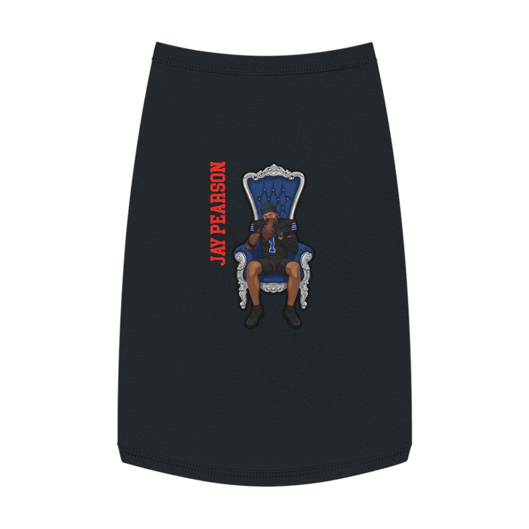 Pet Tank Top — character_name_vertical in Black