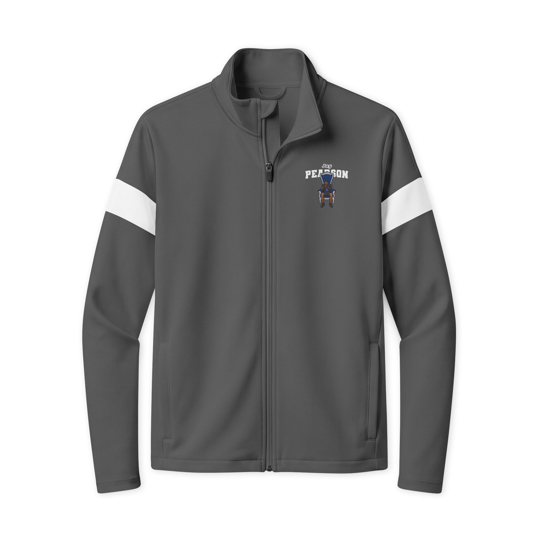 Travel Full-Zip Jacket — character_name_arch in Iron Grey/ White
