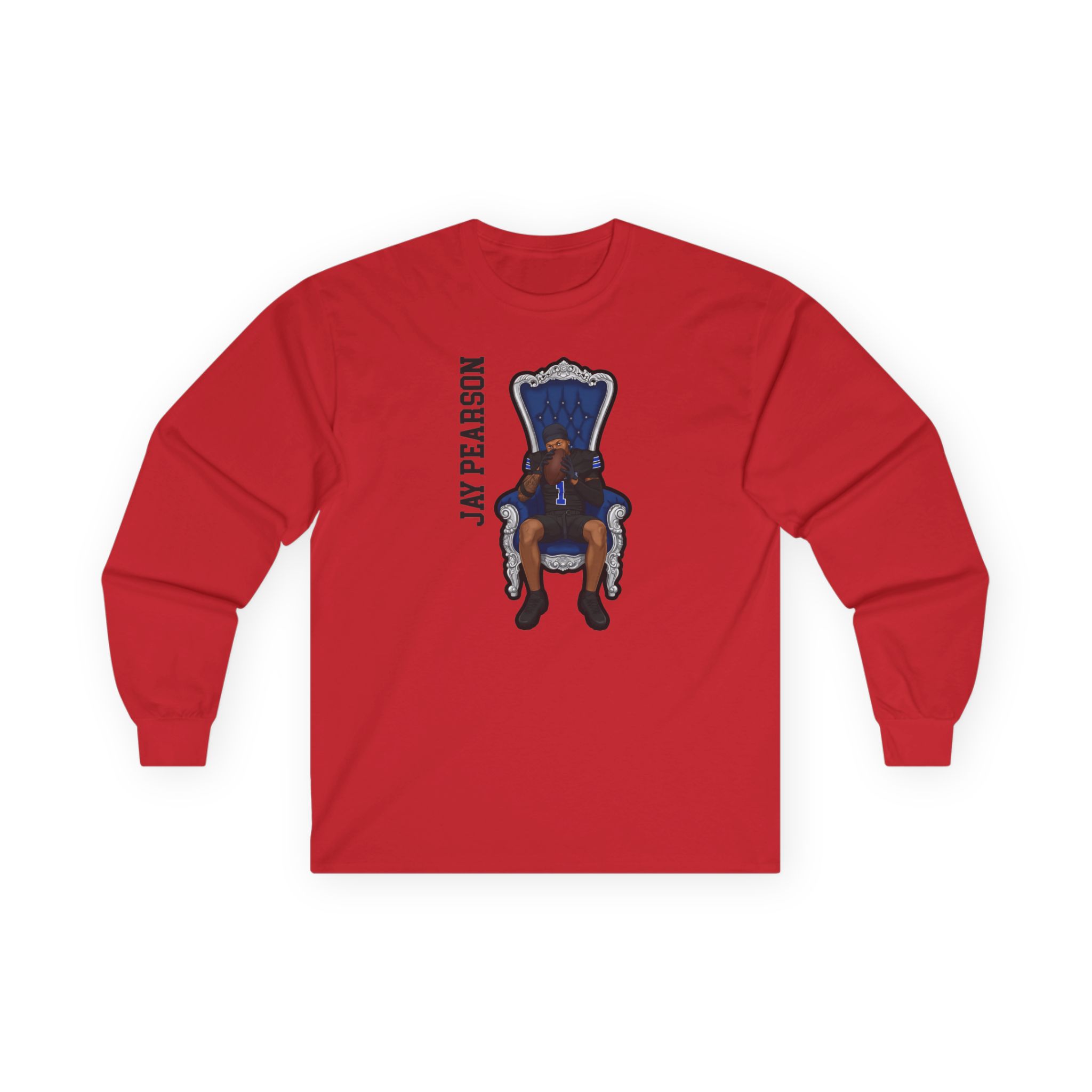 Long Sleeve Tee — character_name_vertical in Red
