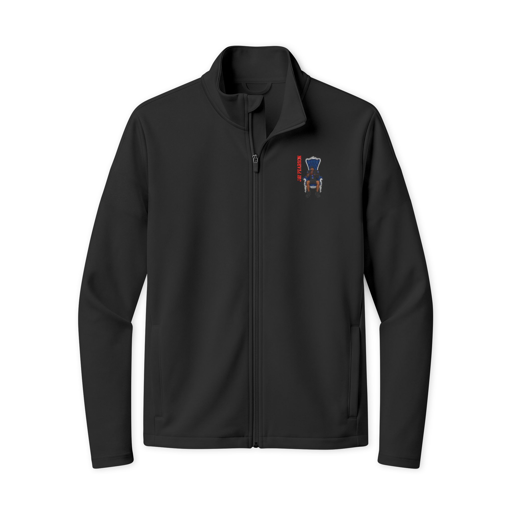 Travel Full-Zip Jacket — character_name_vertical in Black/ Black