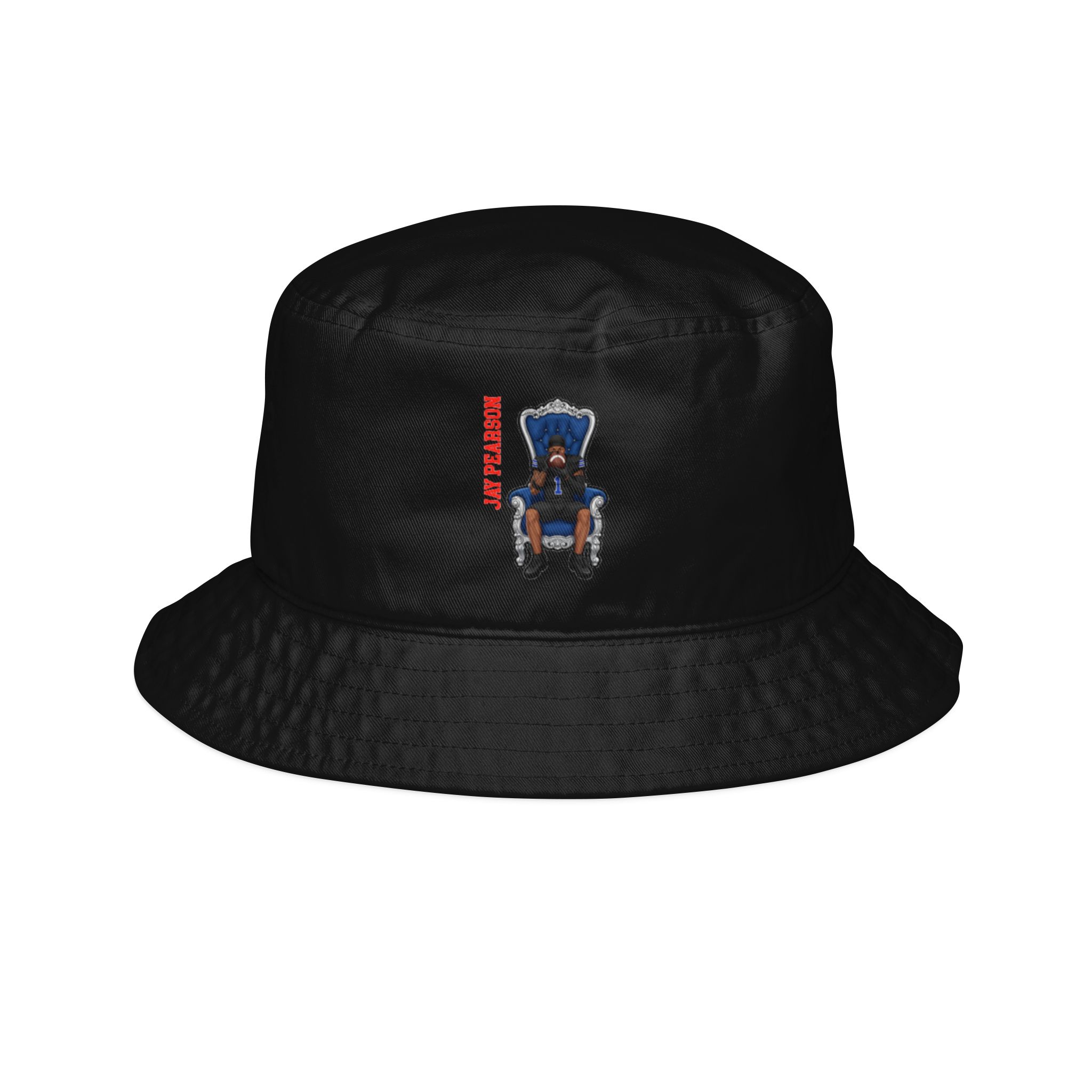 Bucket Hat — character_name_vertical in Black