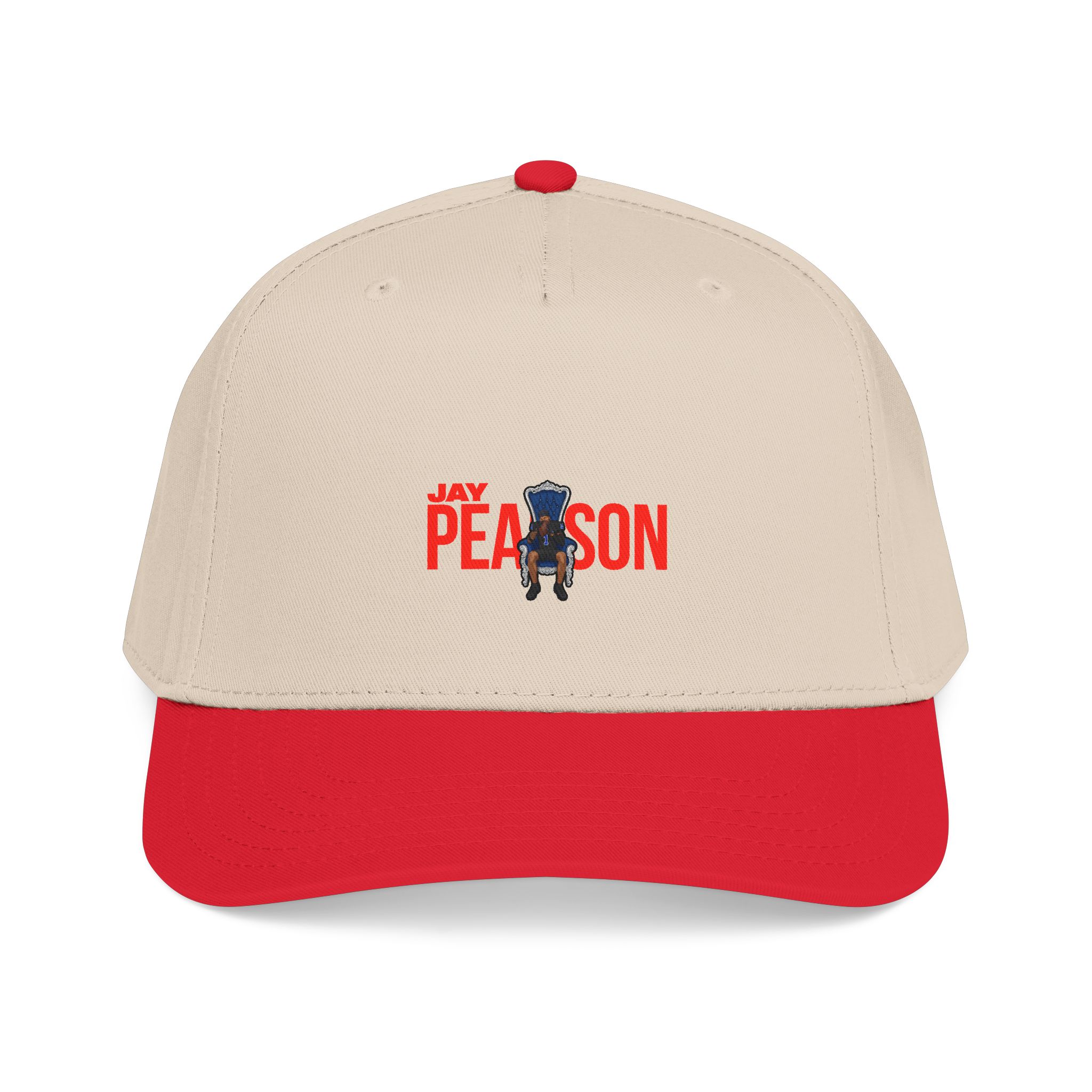 Baseball Cap — character_player_name in Red / Natural