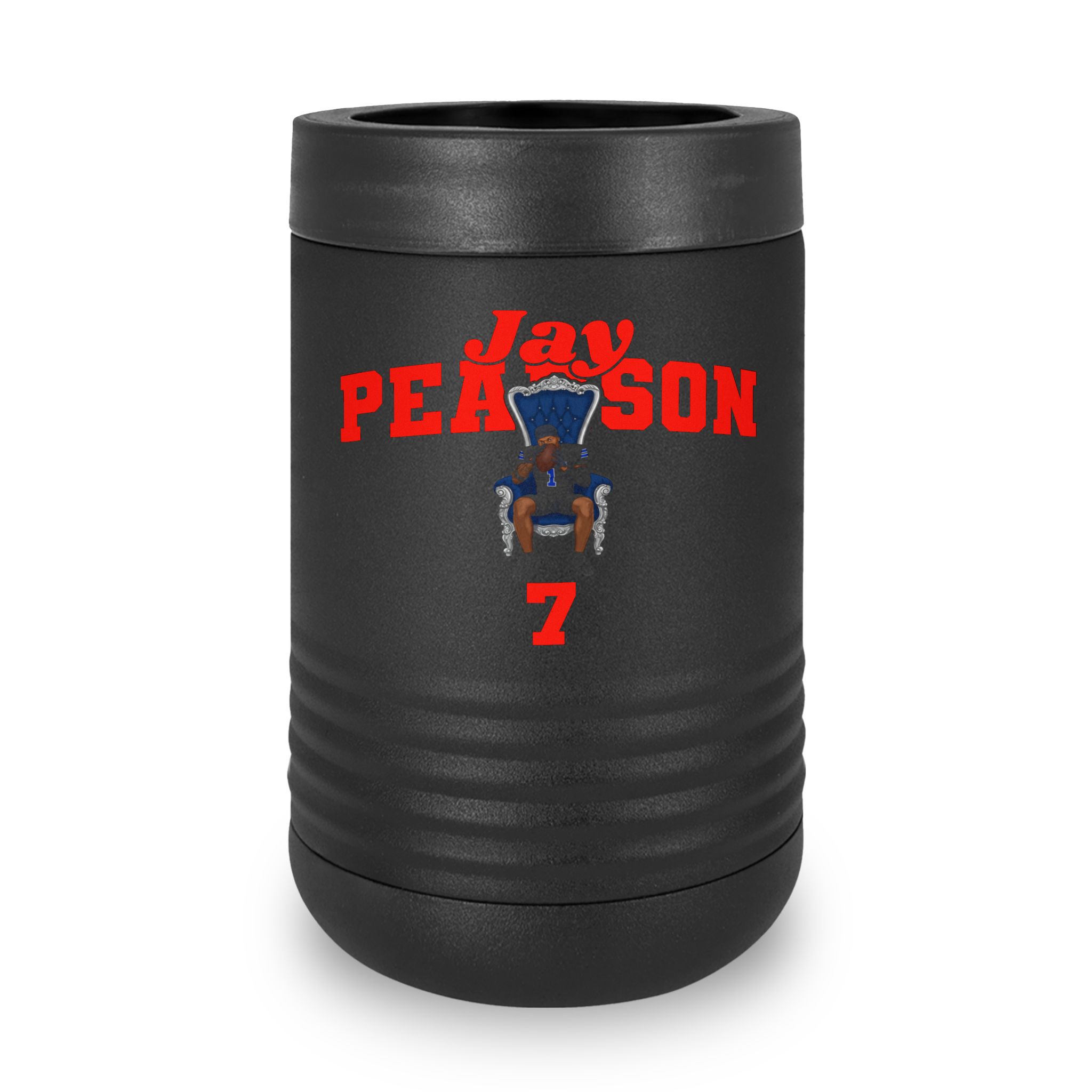Stainless Can Cooler — character_signature_arch in Black