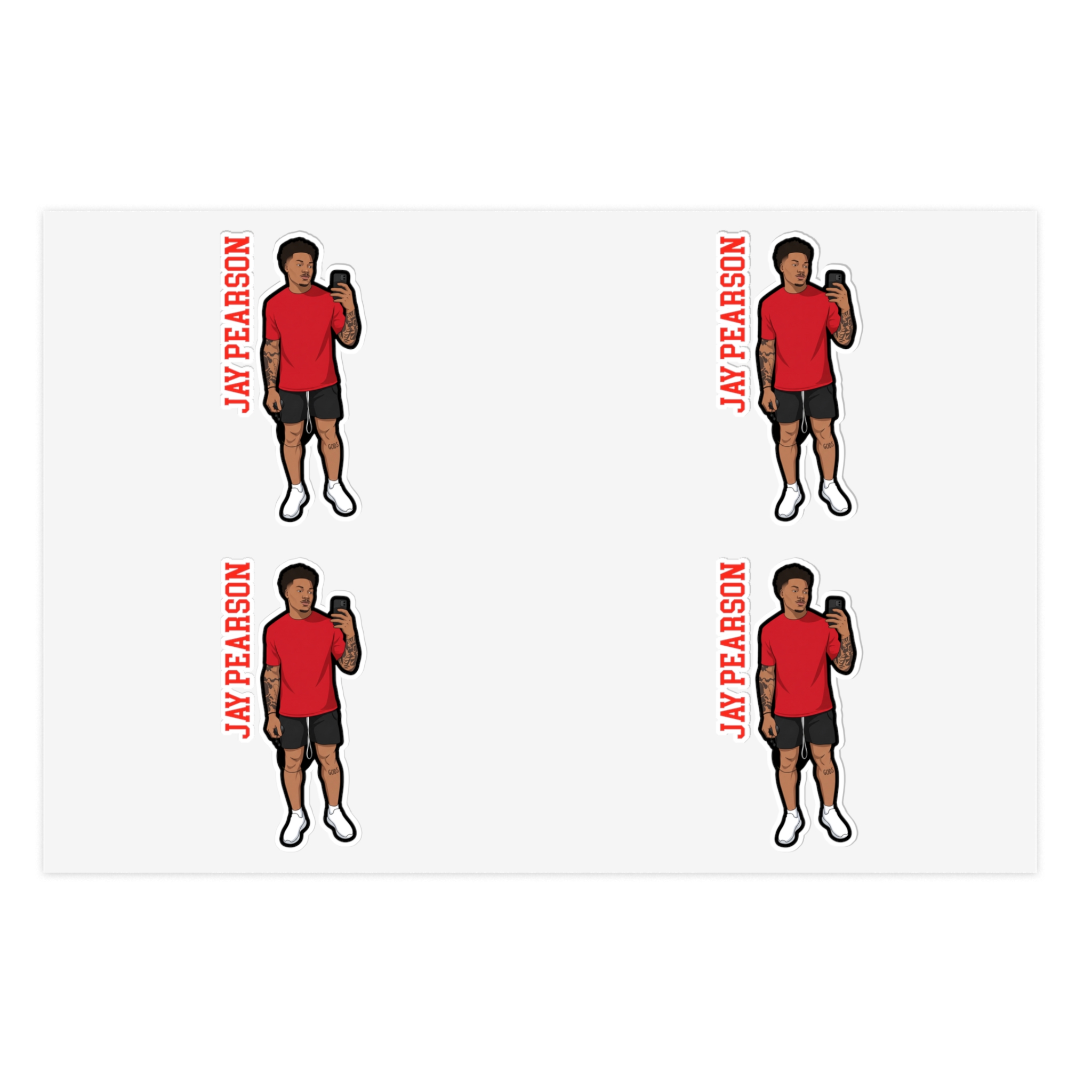 Sticker Sheet — character_name_vertical in Classic