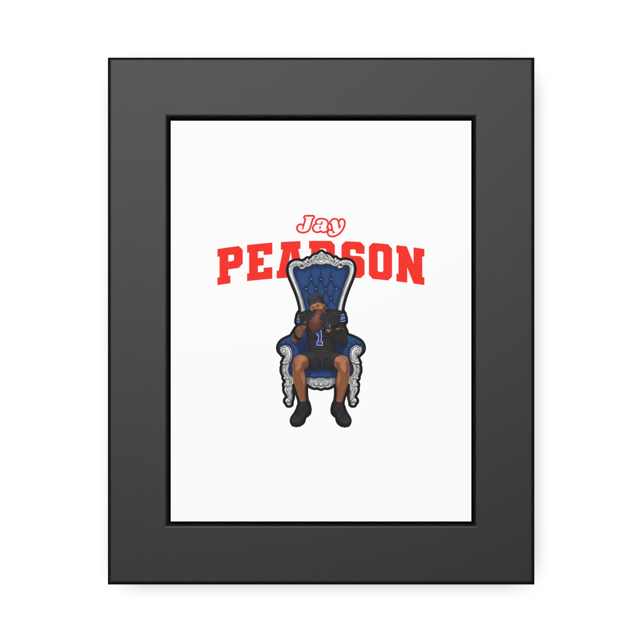Framed Poster — character_name_arch in Black