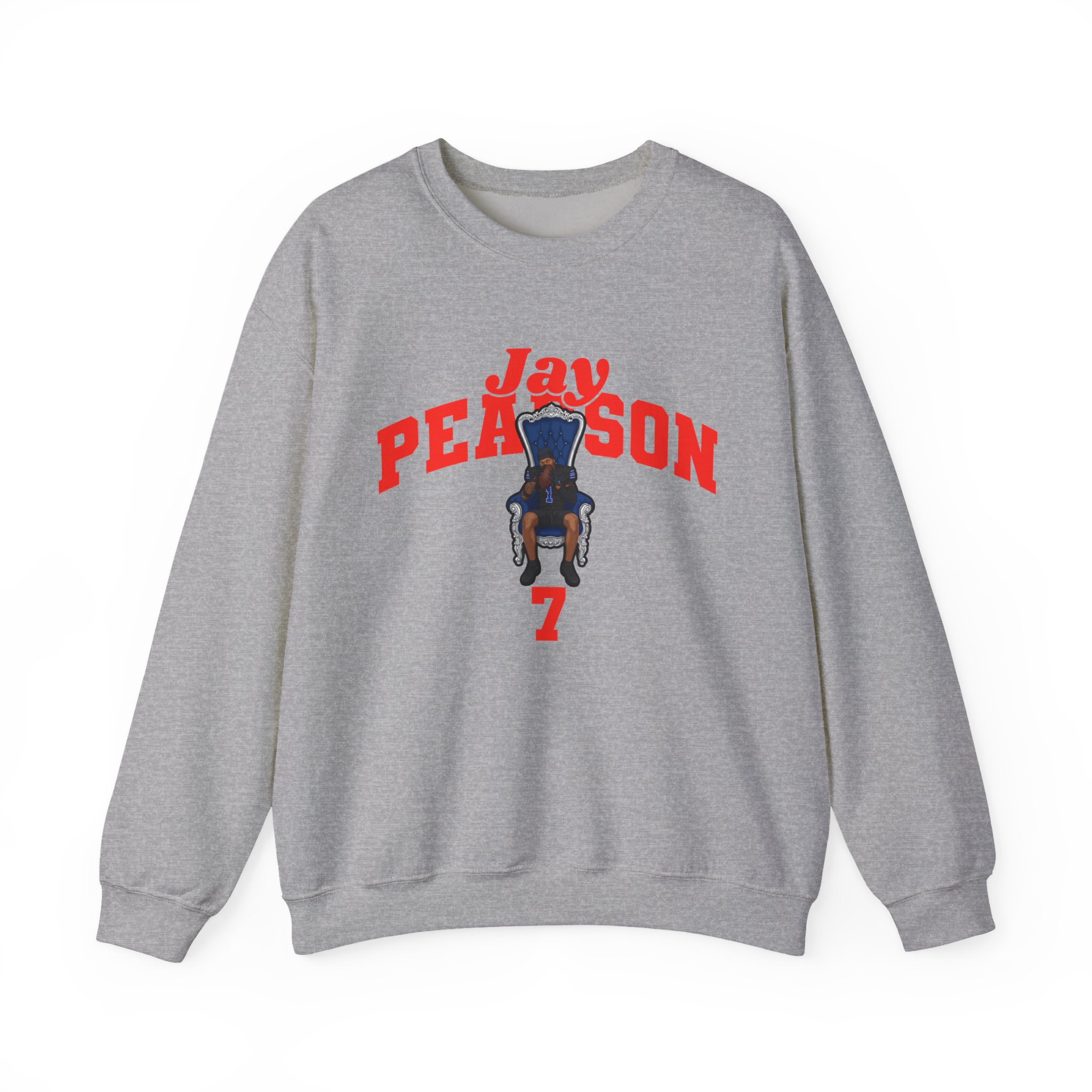 Crewneck Sweatshirt — character_signature_arch in Grey