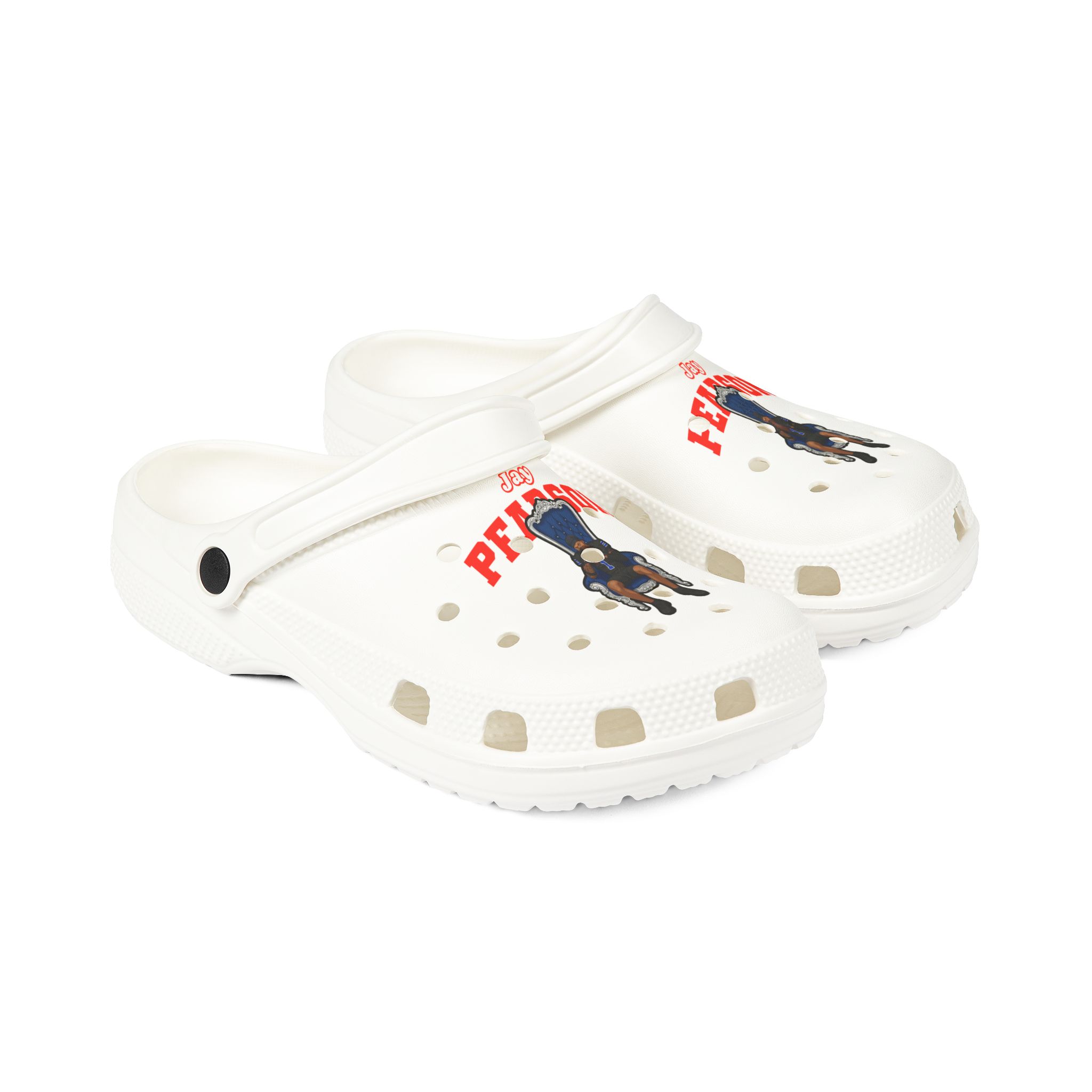 Rubber Clogs — character_name_arch in White