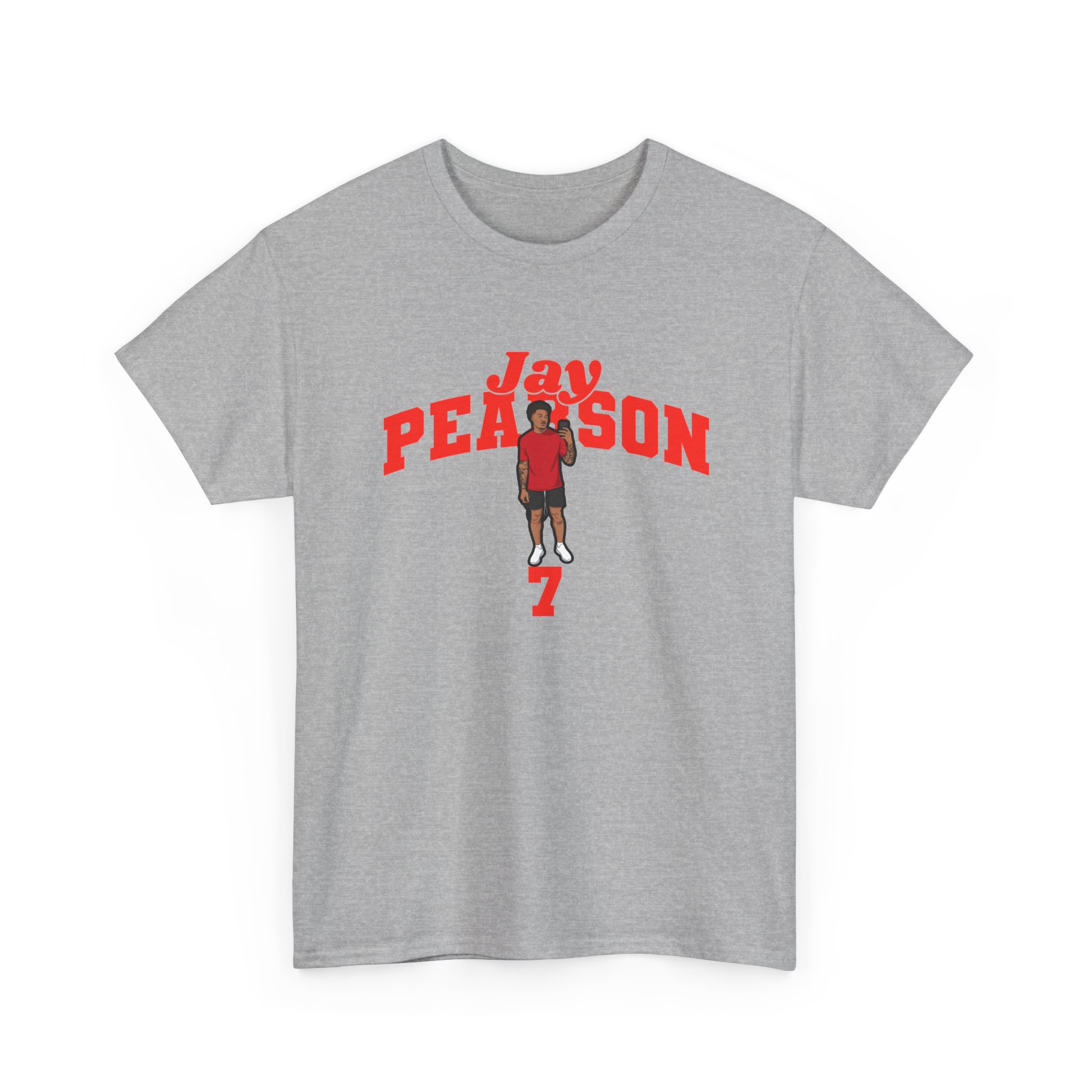 Tee — character_signature_arch in Grey