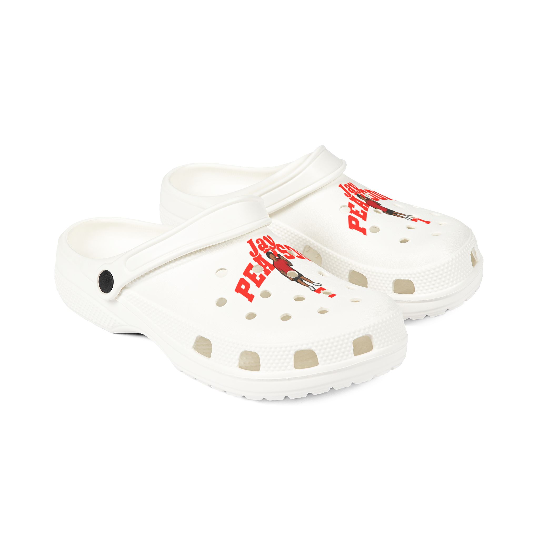 Rubber Clogs — character_signature_arch in White