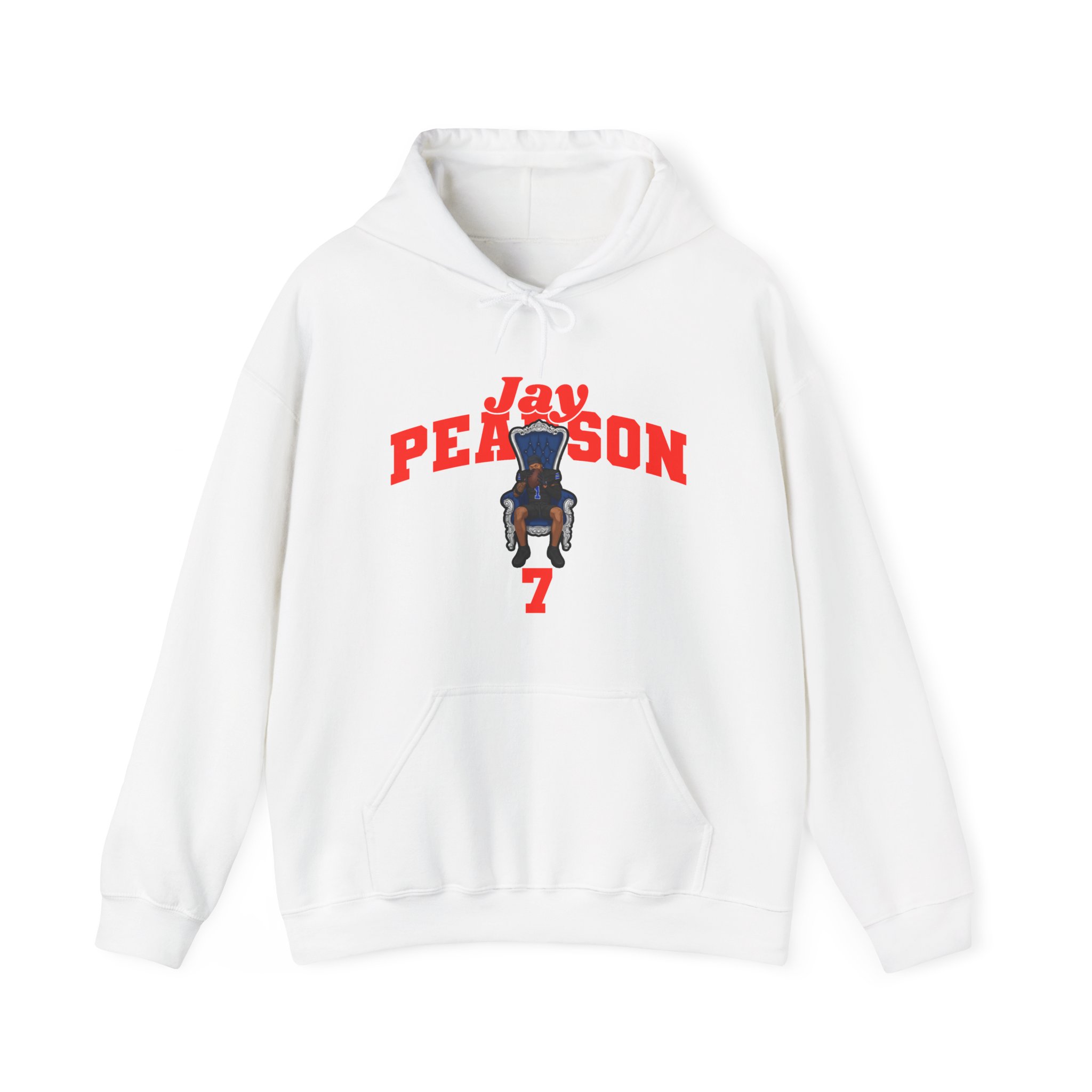 Hoodie — character_signature_arch in White