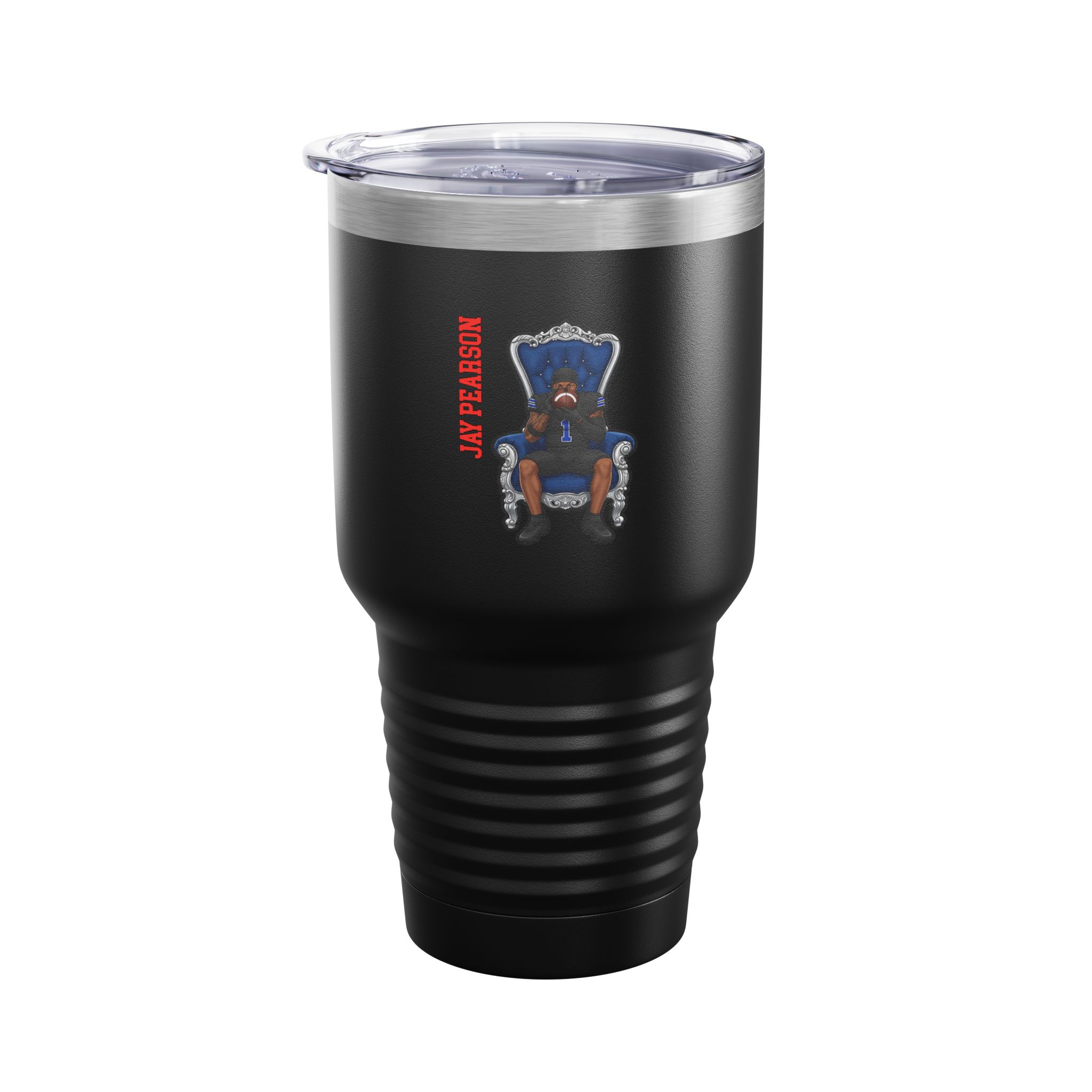 30oz Tumbler — character_name_vertical in Black