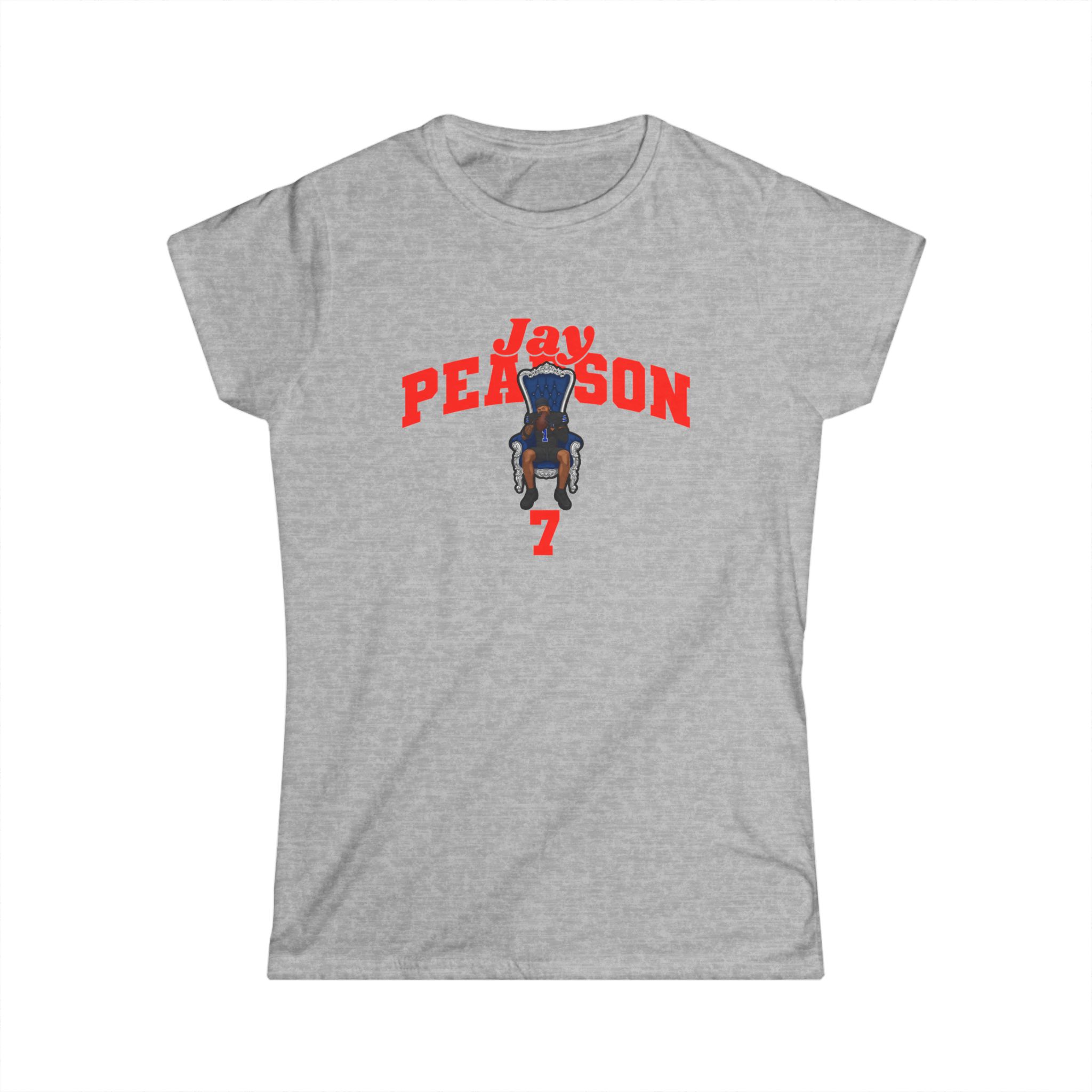 Women's Softstyle Tee — character_signature_arch in Grey