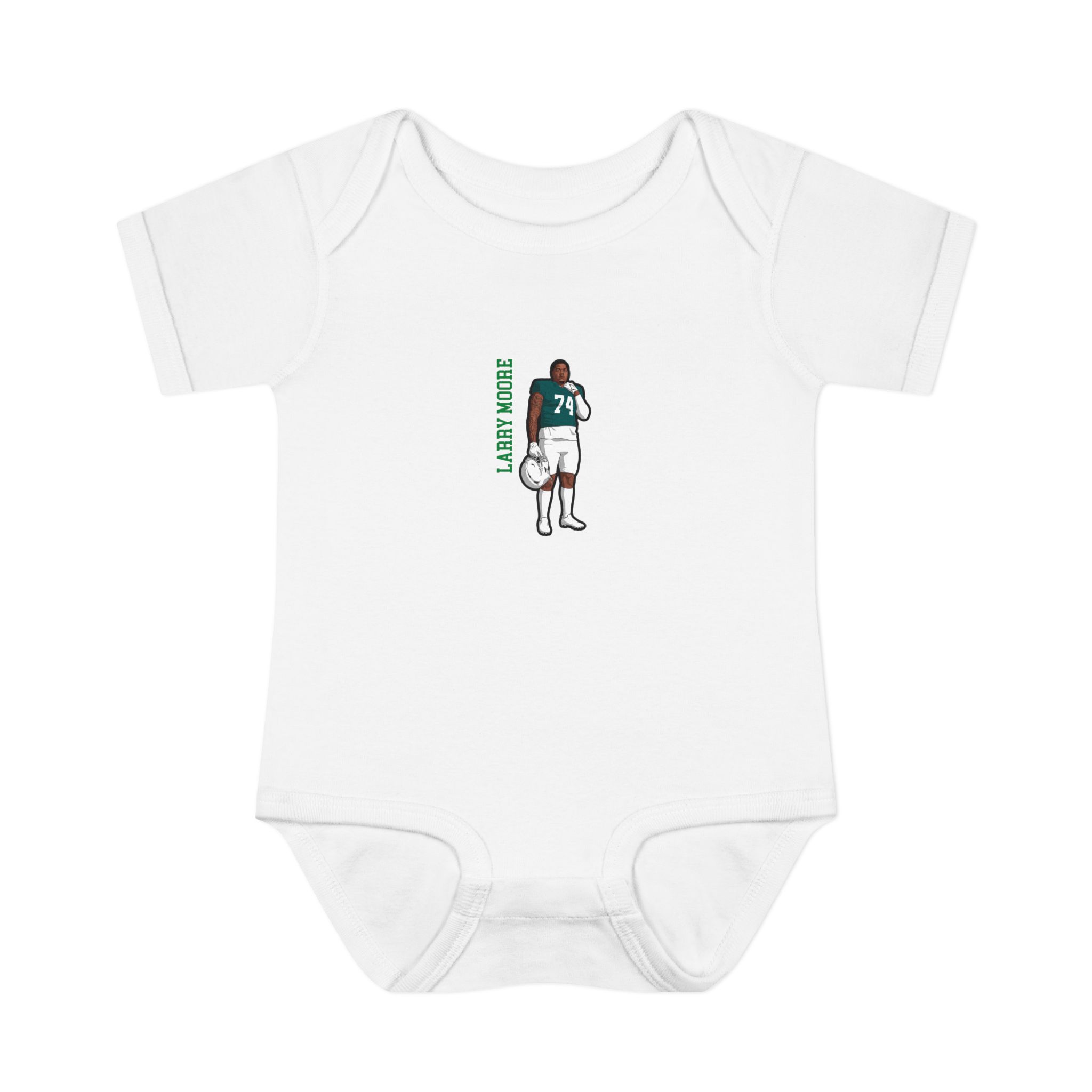 Baby Onesie — character_name_vertical in White