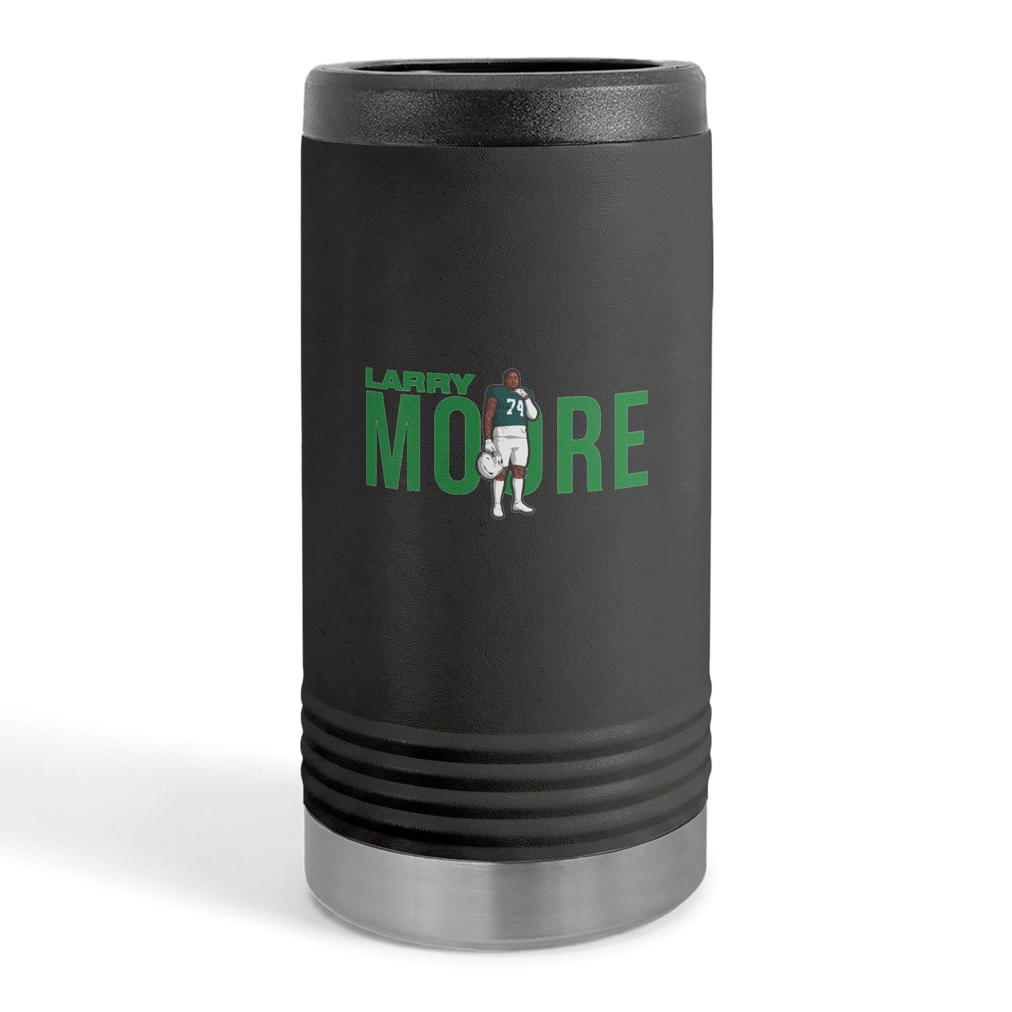 Slim Stainless Can Cooler — character_player_name in Black