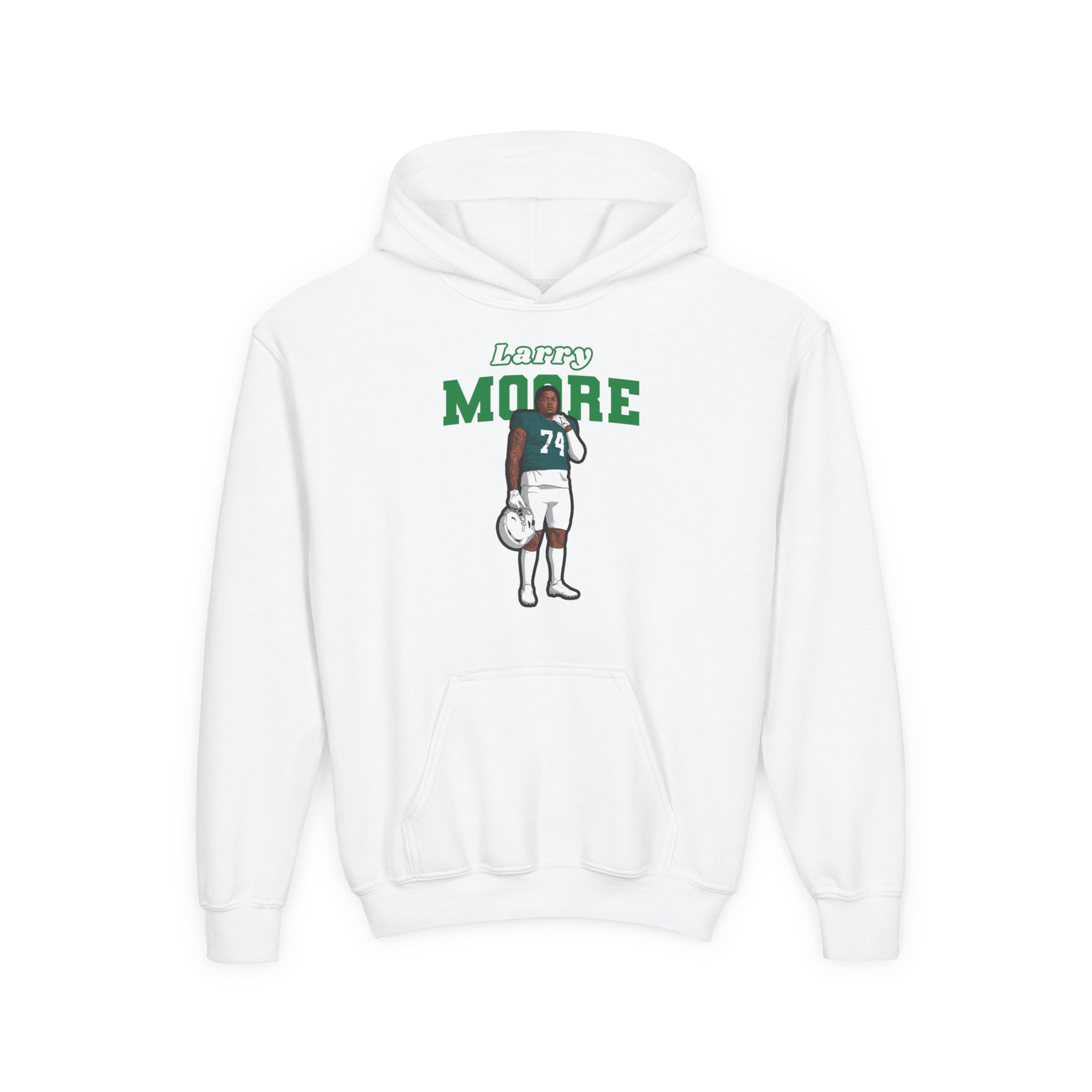 Youth Hoodie — character_name_arch in White