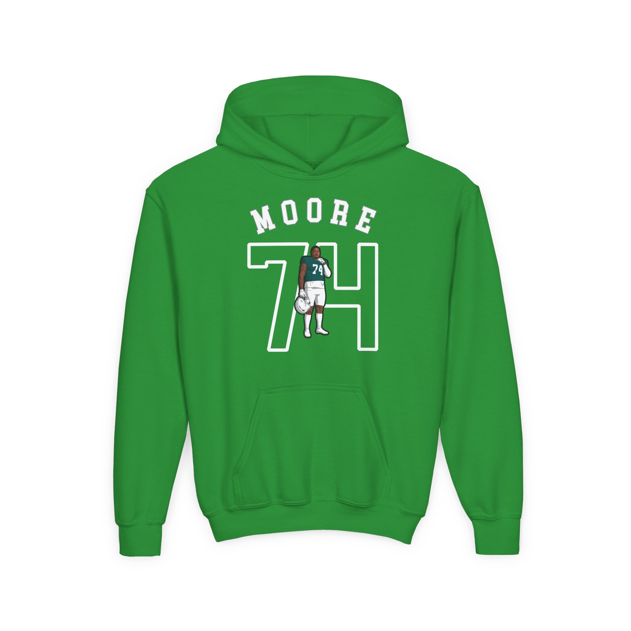 Youth Hoodie — character_shirsey_arch in Green