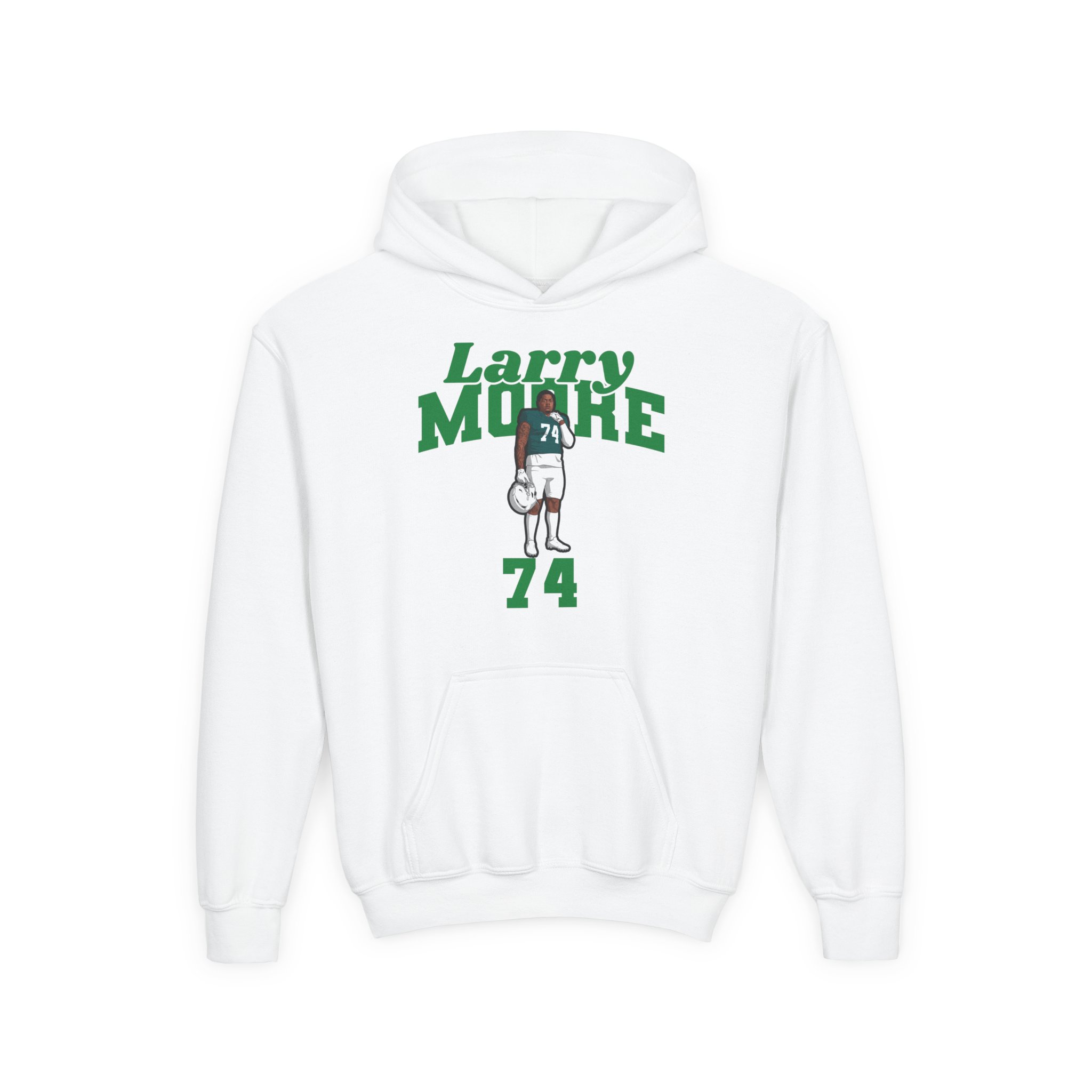 Youth Hoodie — character_signature_arch in White