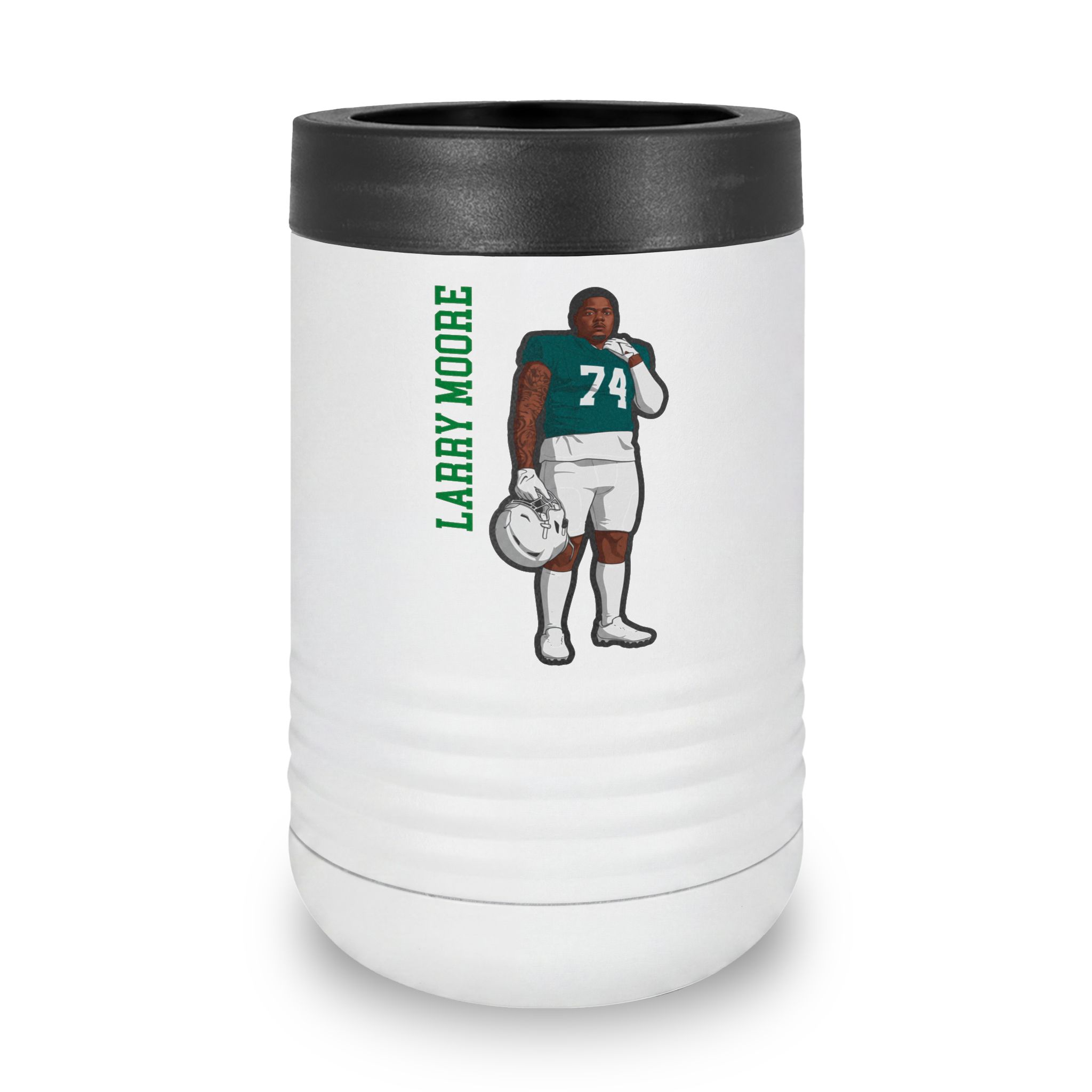 Stainless Can Cooler — character_name_vertical in White