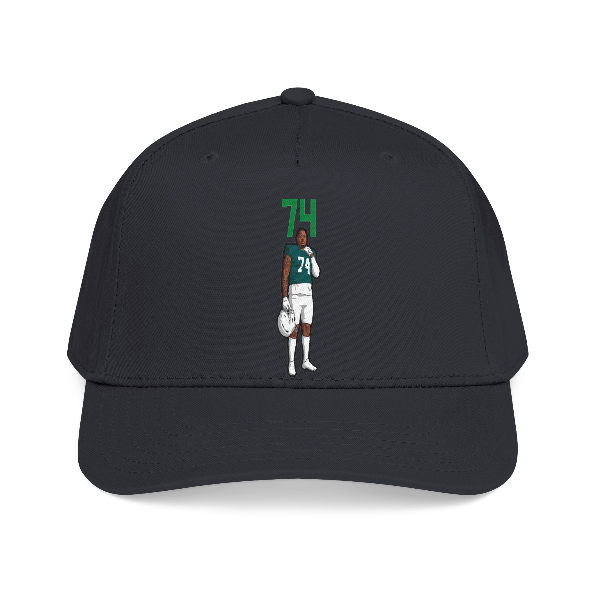 Baseball Cap — character_number_top in Black
