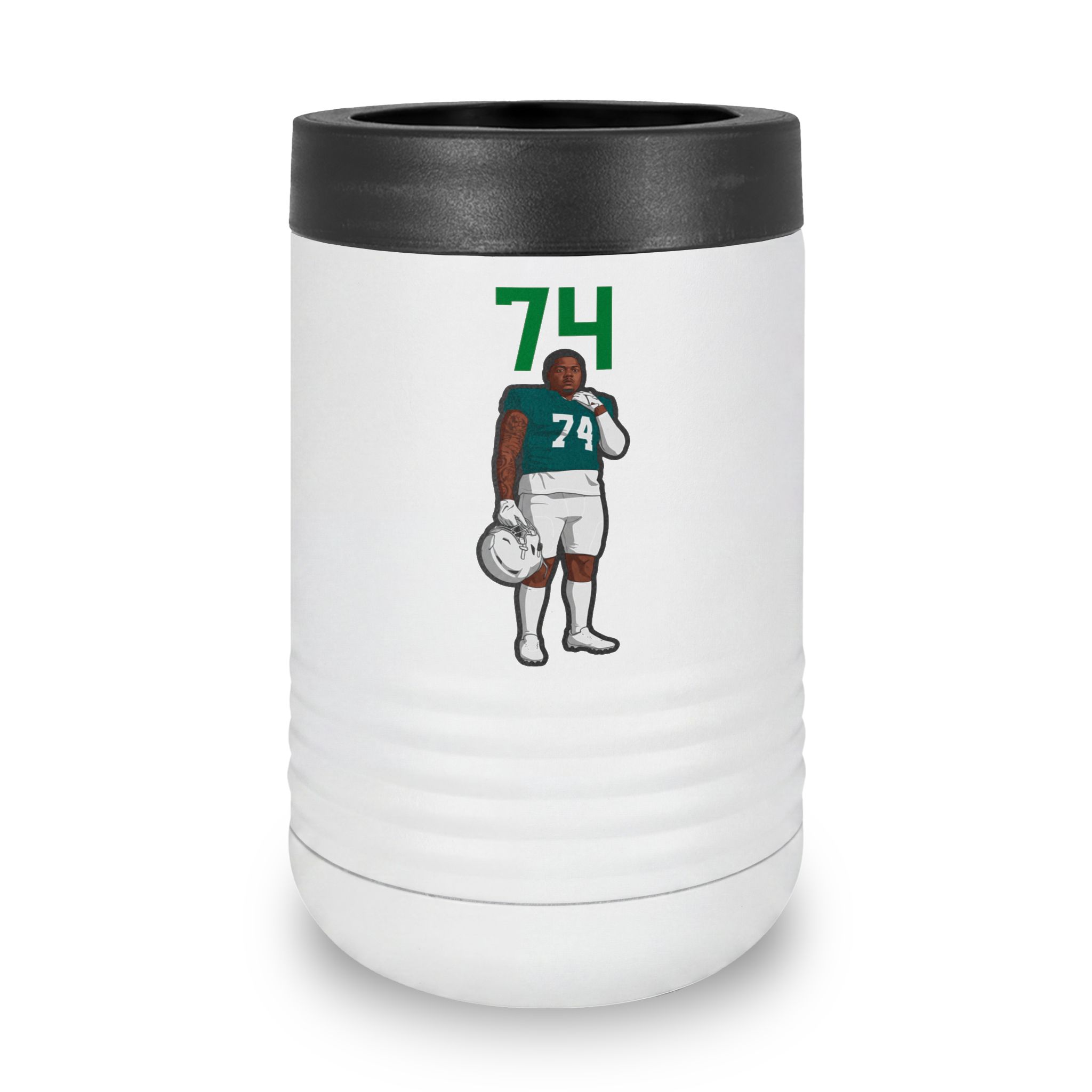 Stainless Can Cooler — character_number_top in White