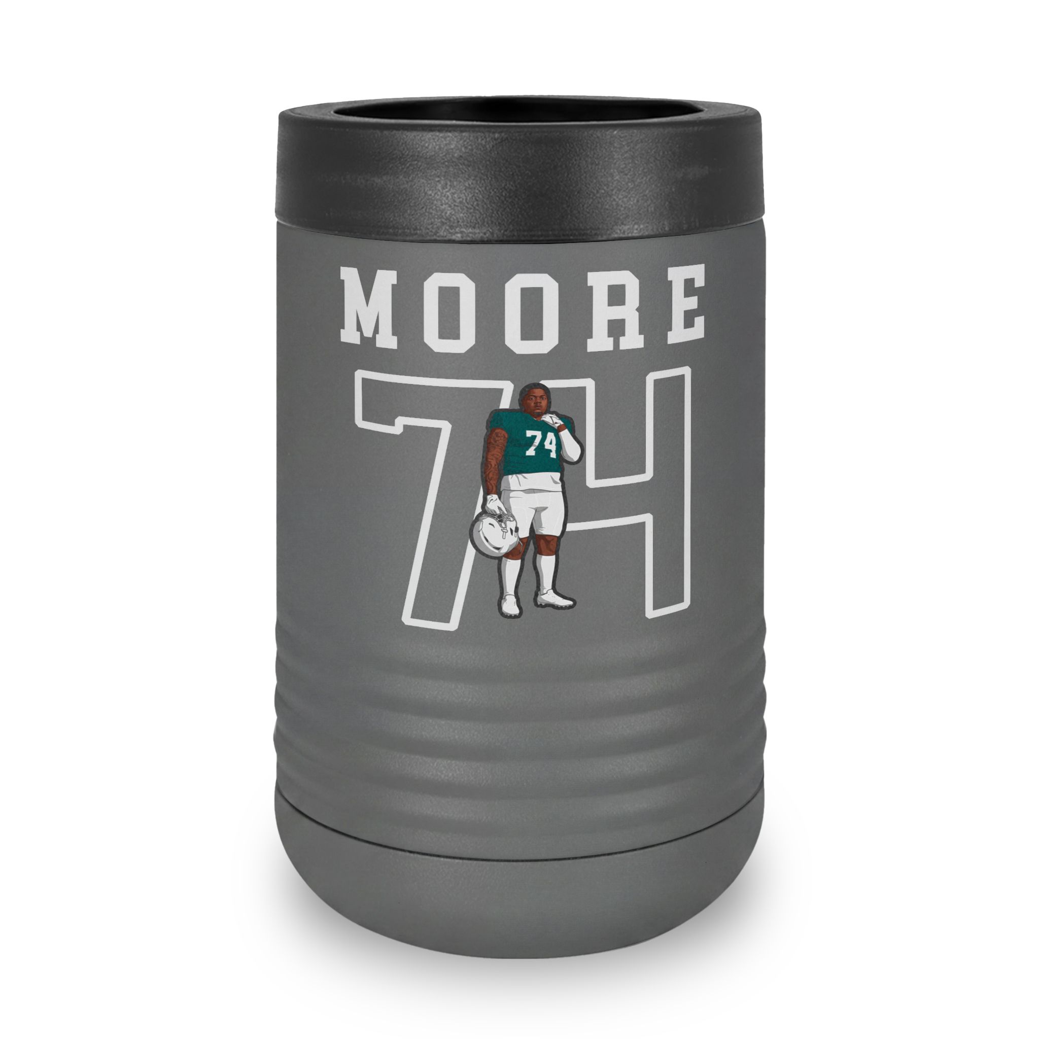 Stainless Can Cooler — character_shirsey in Grey