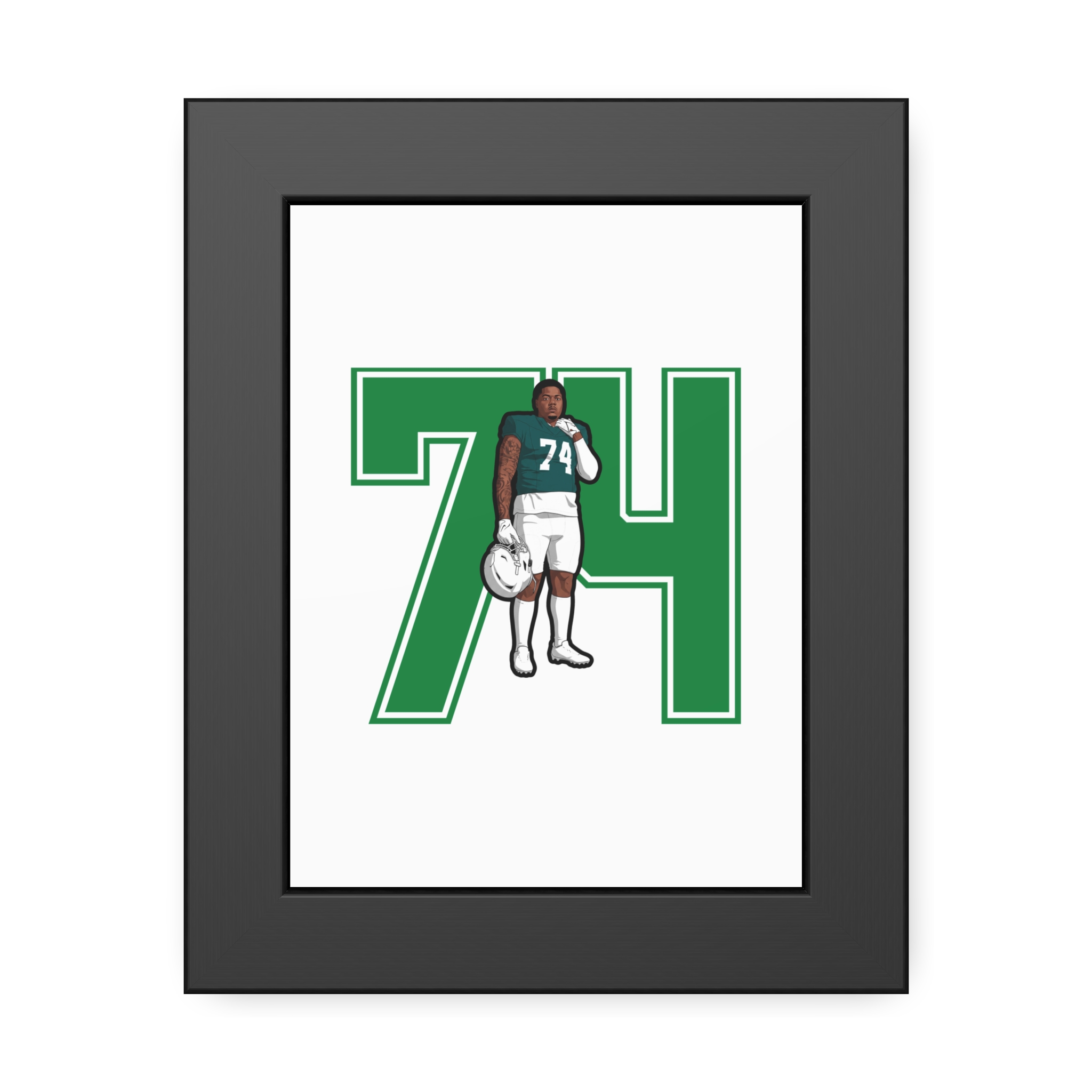 Framed Poster — character_number in Black