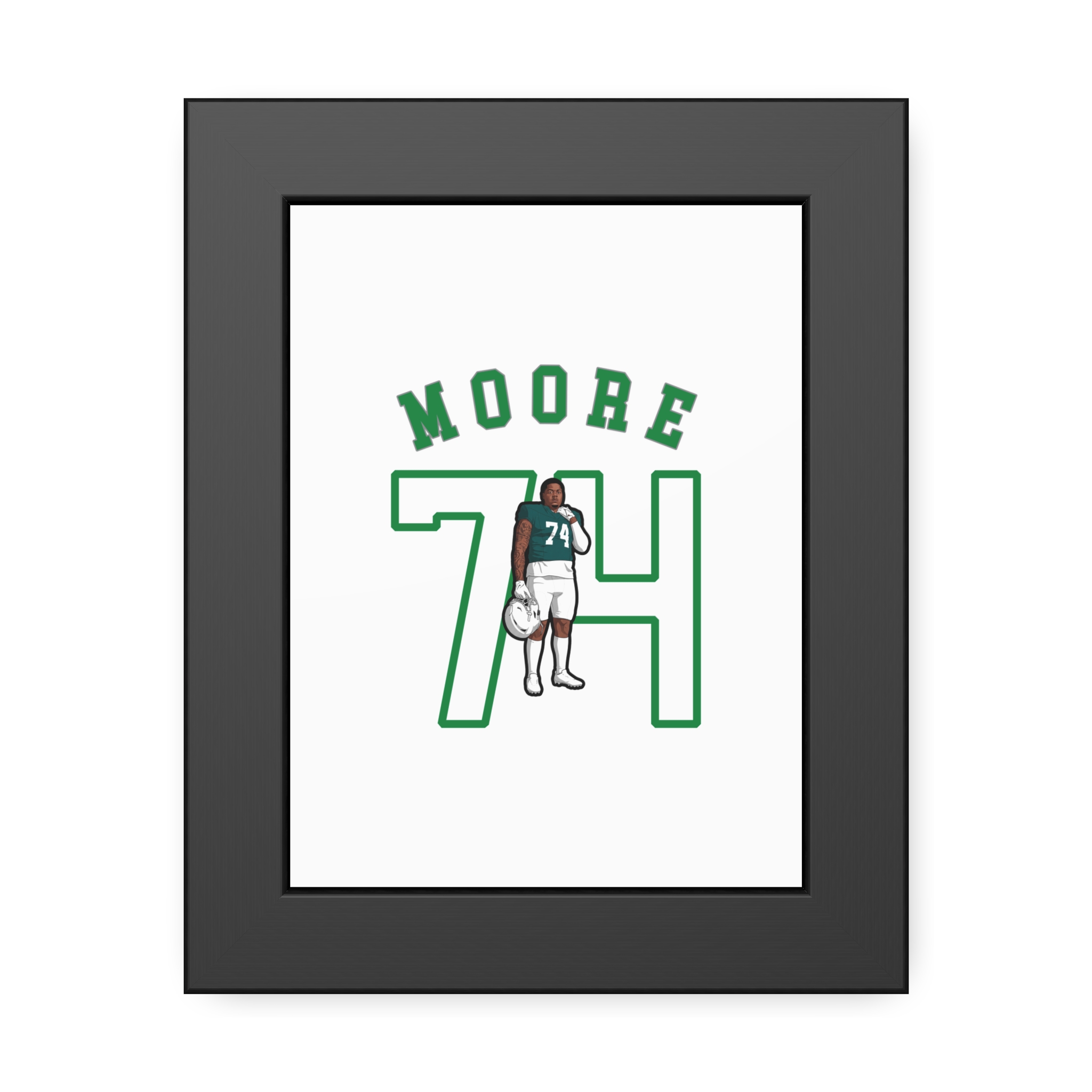 Framed Poster — character_shirsey_arch in Black